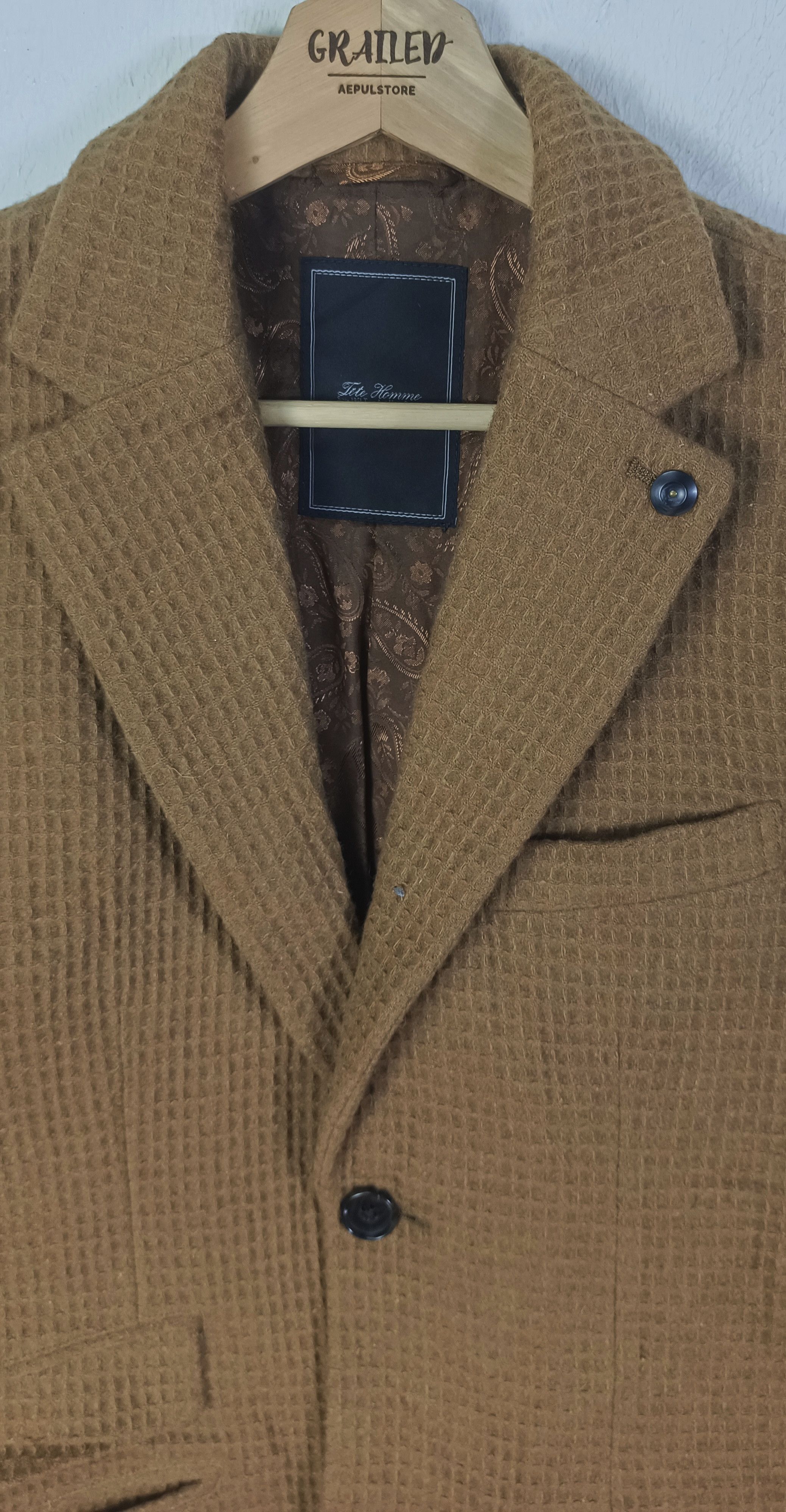 Tete Homme Tête Homme FW13 Classic European Camel Wool Coat Size US M / EU 48-50 / 2 - 9 Thumbnail