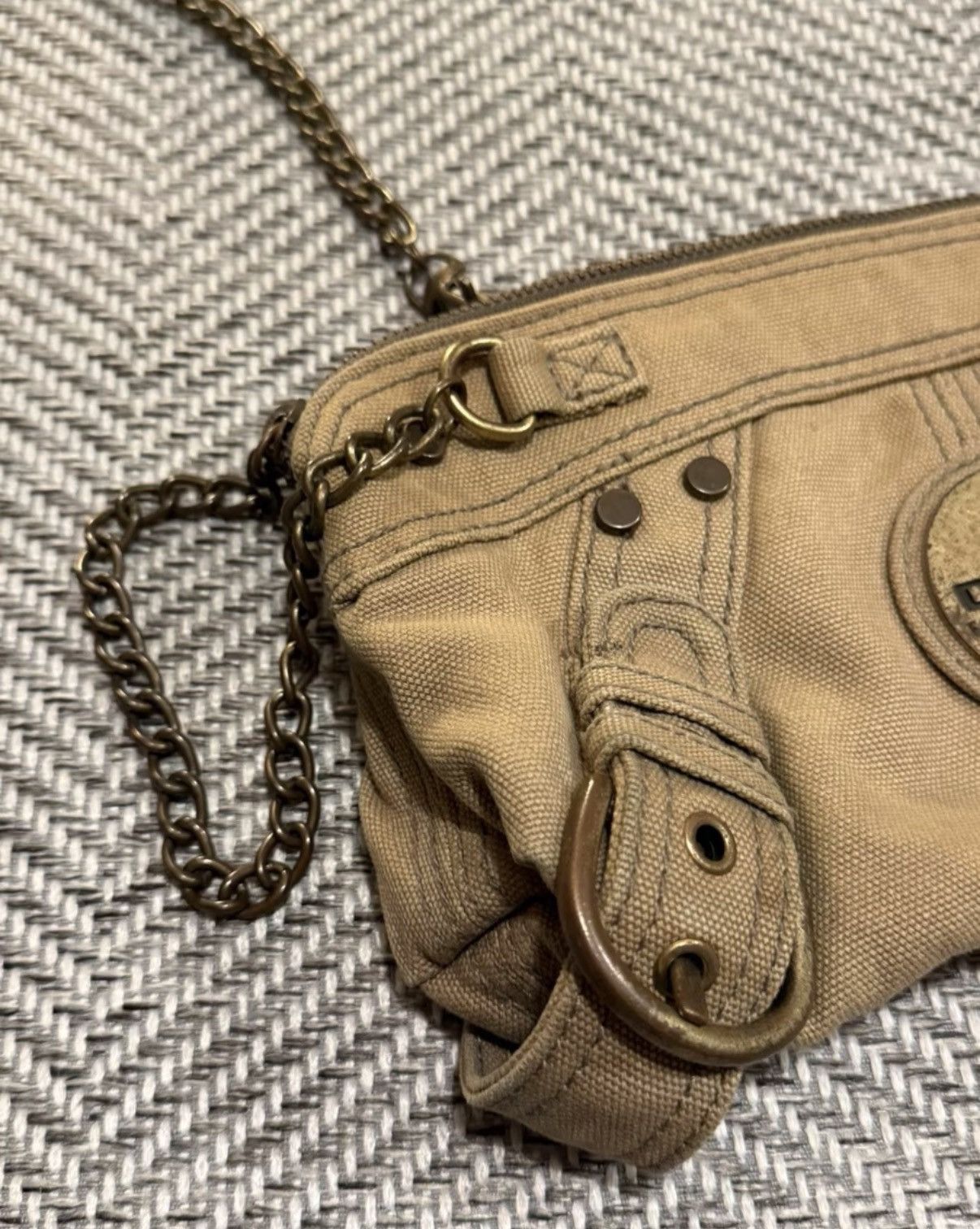 Diesel DIESEL 1978 Canvas Rivet Badge Chain Small Bag K24 Size ONE SIZE - 3 Thumbnail