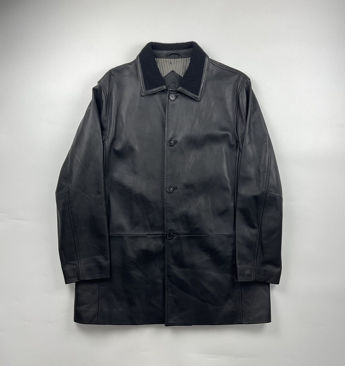 Balenciaga Vintage Balenciaga Leather Jacket Size US XL / EU 56 / 4 - 1 Thumbnail