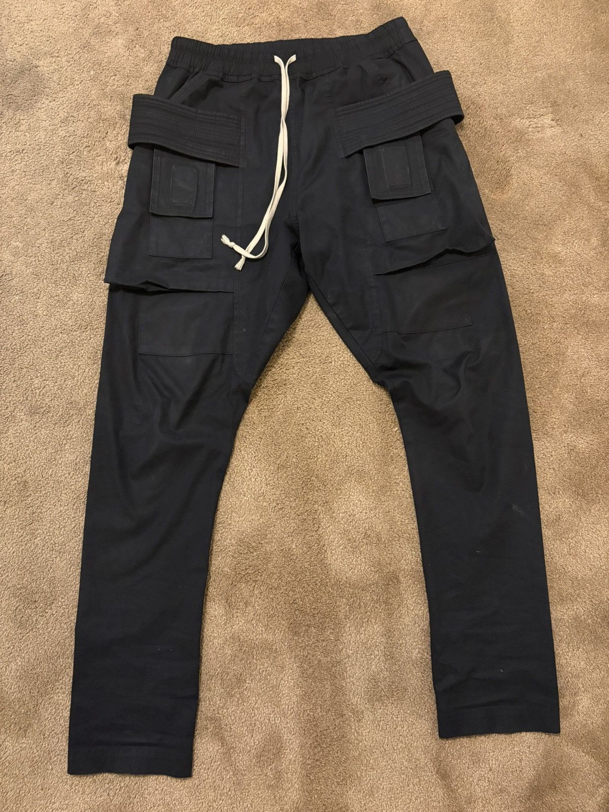 Rick Owens Rick Owens FW17 Glitter Zipper Cargo Drawstring Pants