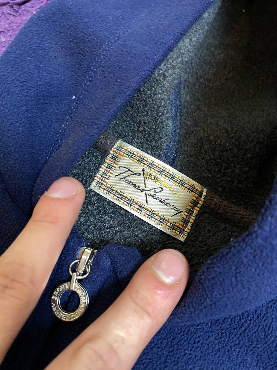 Burberry vintage crazy Y2K hoodie zip blue Thomas Burberry streetwear Size US S / EU 44-46 / 1 - 2 Thumbnail