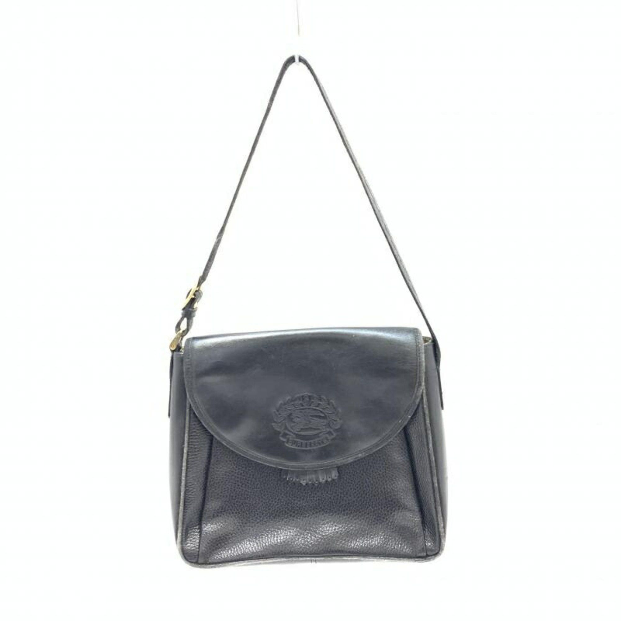 Burberrys 90's Leather Foil Stamped Shoulder Bag Nova Check Burberry, Women's