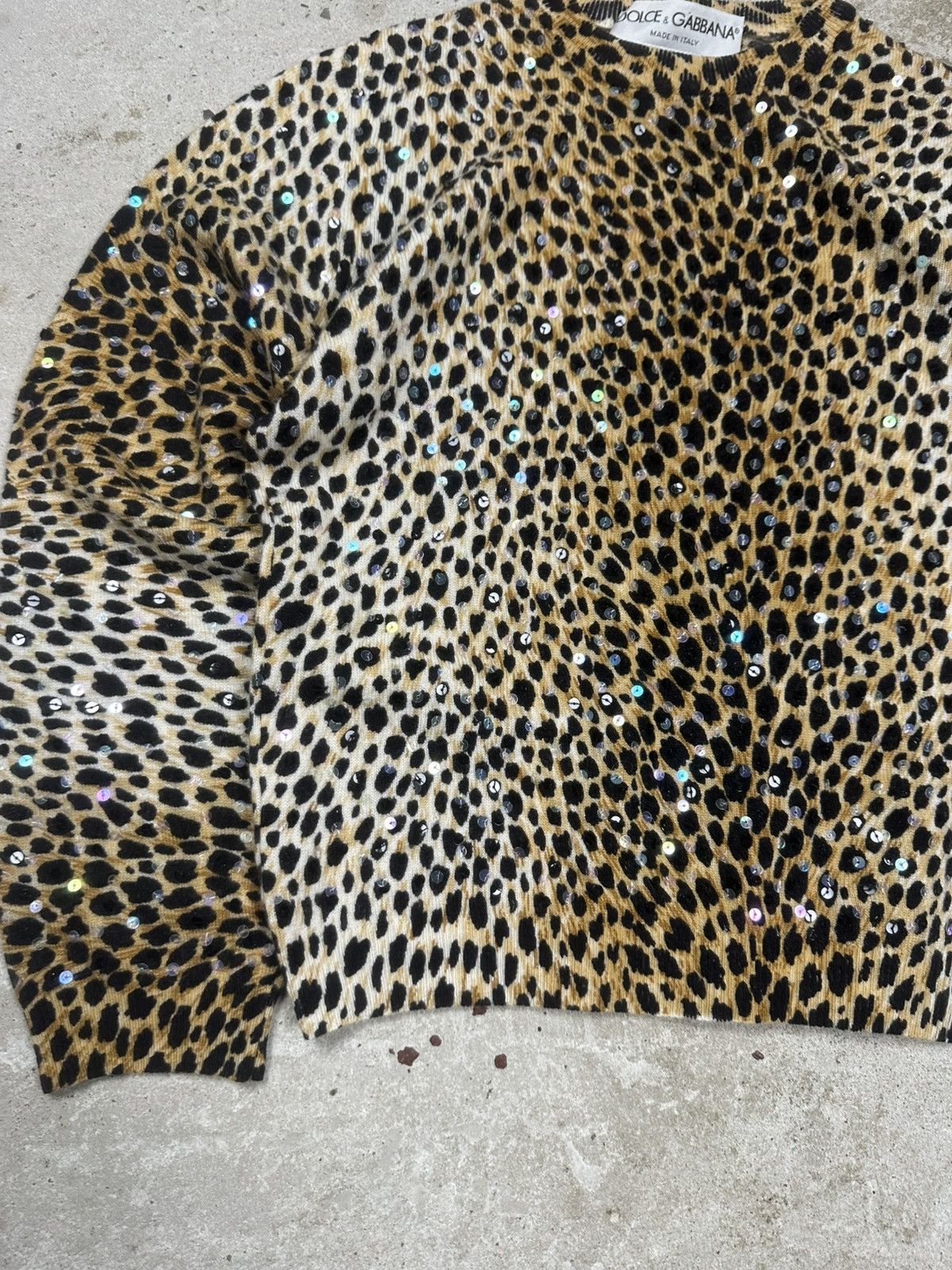 Dolce & Gabbana Vintage 90s Dolce & Gabbana Leopard Print Cashmere Sweater Size M / US 6-8 / IT 42-44 - 4 Thumbnail