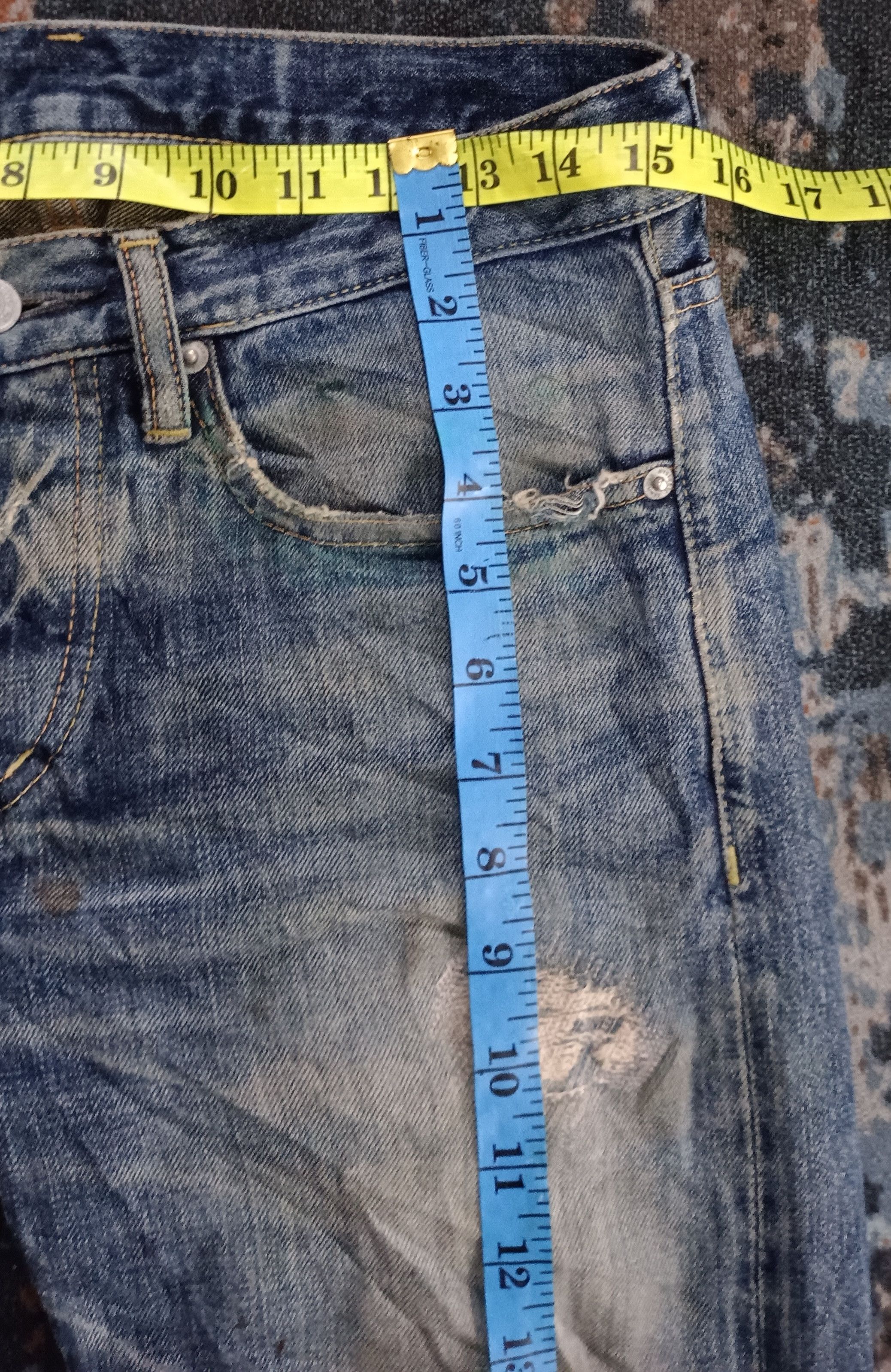 Hysteric Glamour × Japanese Brand × Vintage Vintage💥 Hysteric Glamour Full Selvedge Distressed Jeans Size US 31 - 24 Thumbnail
