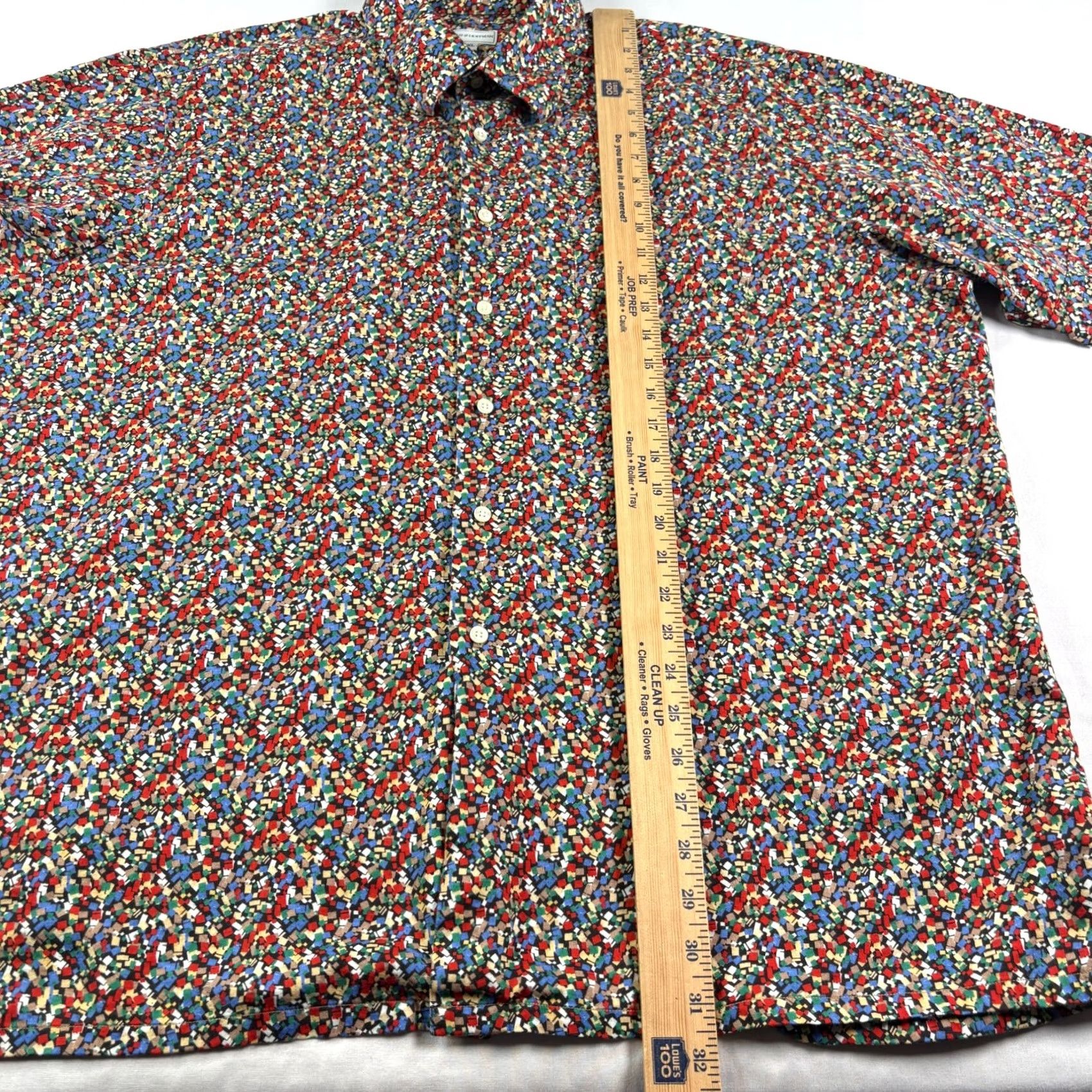 Vintage Maus & Hoffman Shirt Mens 2XL Button Short Sleeve Geometric AOP USA Made Size US XXL / EU 58 / 5 - 5 Thumbnail