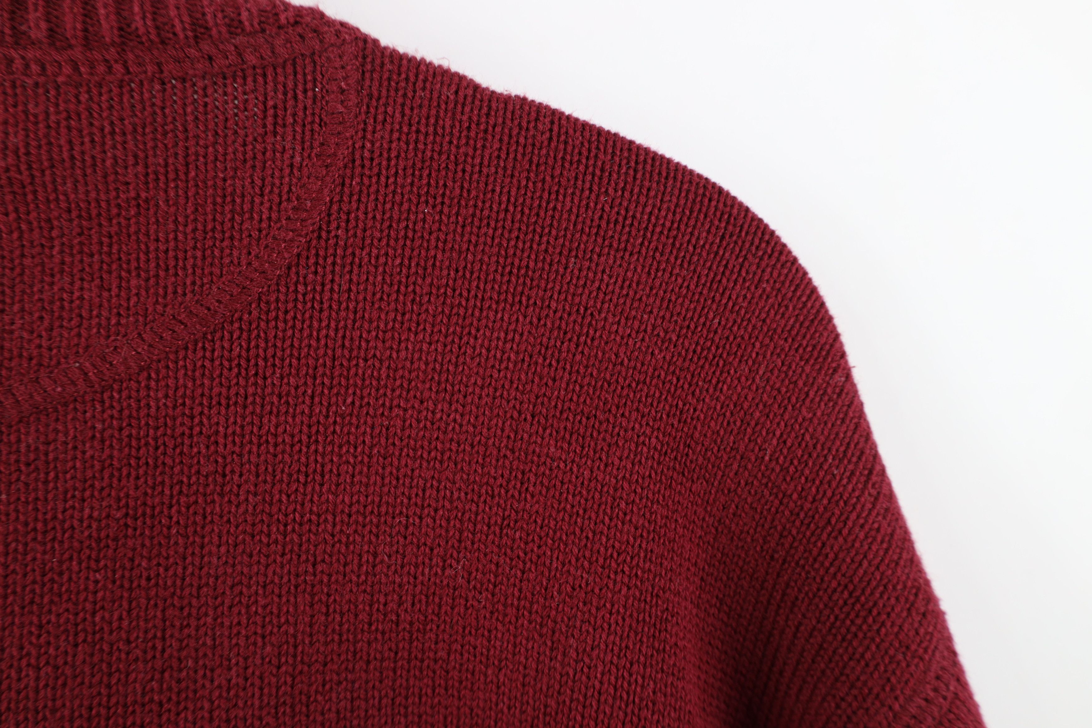 Eddie Bauer Vintage 90s Eddie Bauer Cotton Ribbed Knit Sweater Red Size US L / EU 52-54 / 3 - 9 Thumbnail