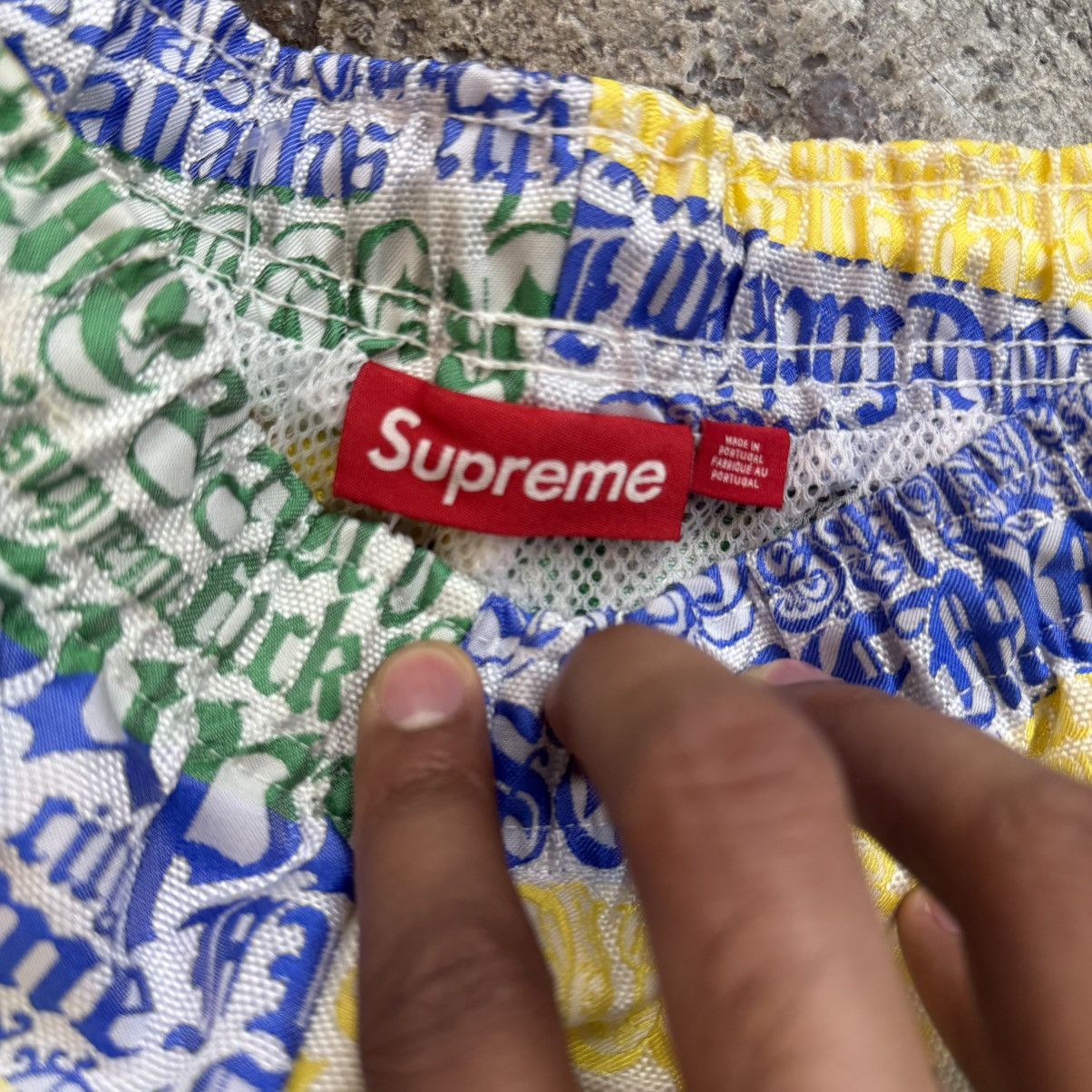Supreme Supreme Green Yellow and Blue Latin Script Shorts Size US 32 / EU 48 - 5 Thumbnail