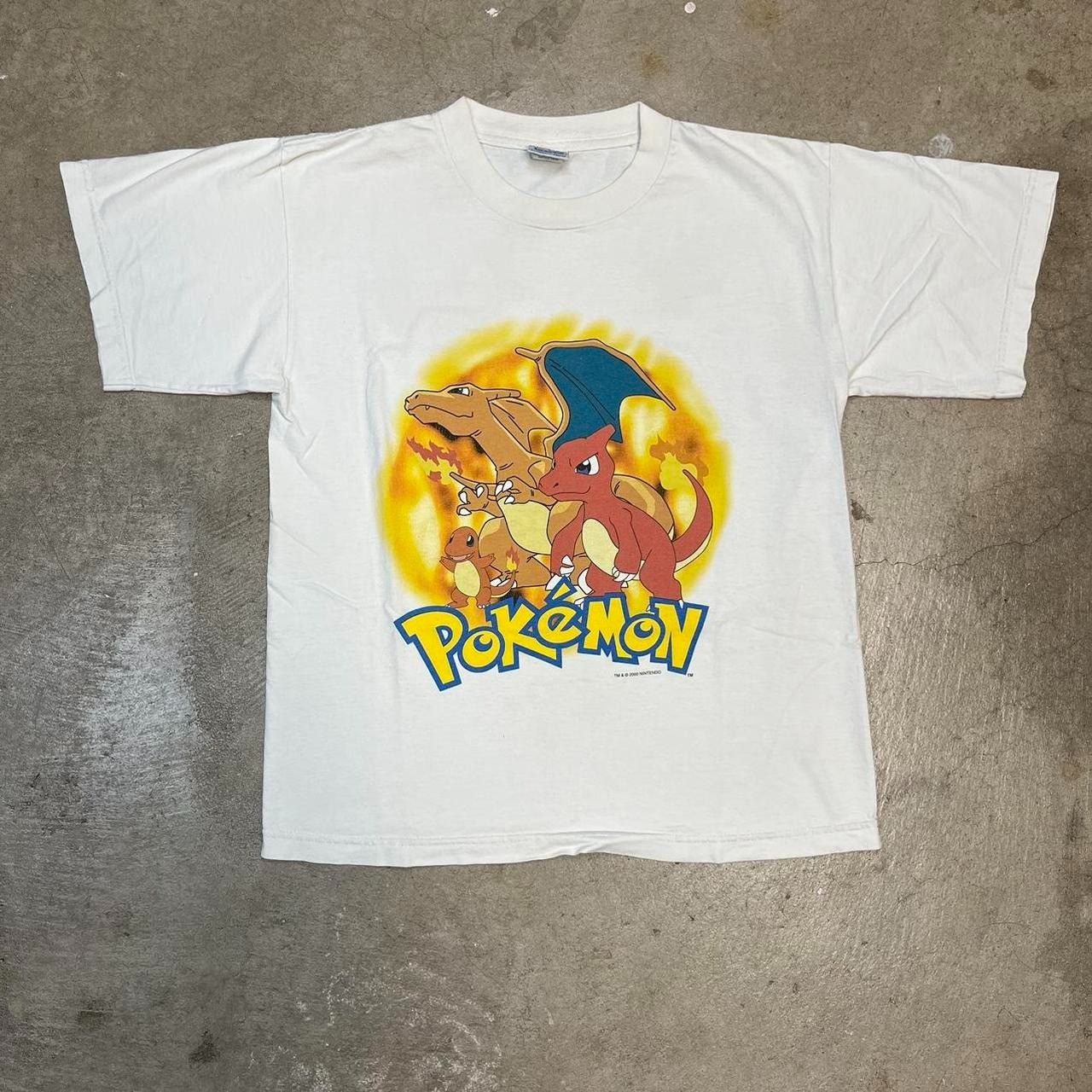 image of 2000 Nintendo Pokemon Charizard T-Shirt Kids Size XL in White