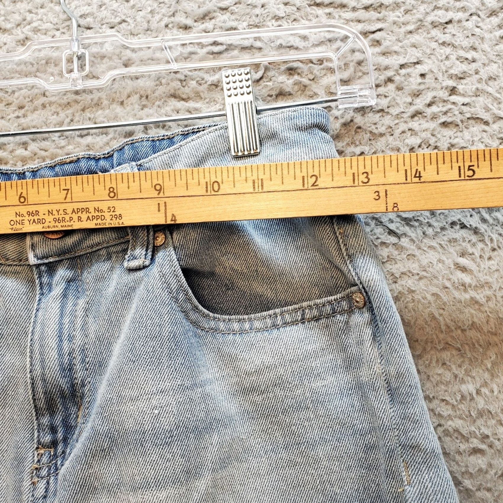 Denime Sincerely Jules Jeans Women's 1/25 Blue Denim Distressed Frayed Hem Flat Front Denim Jeans Size 1 Womens 25in Inseam Mens? Size 25" / US 0 / IT 36 - 3 Thumbnail