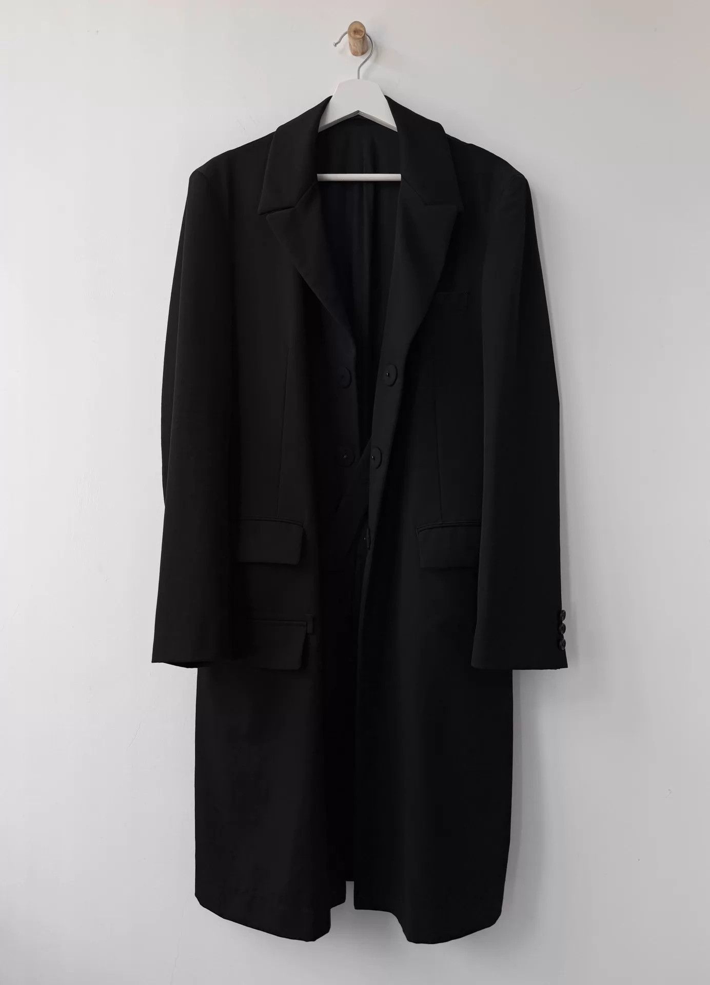 Yohji Yamamoto Yohji Yamamoto Reg 20AW DR.JKT 100% Gaba Wool Limited Coat Size US M / EU 48-50 / 2 - 5 Thumbnail