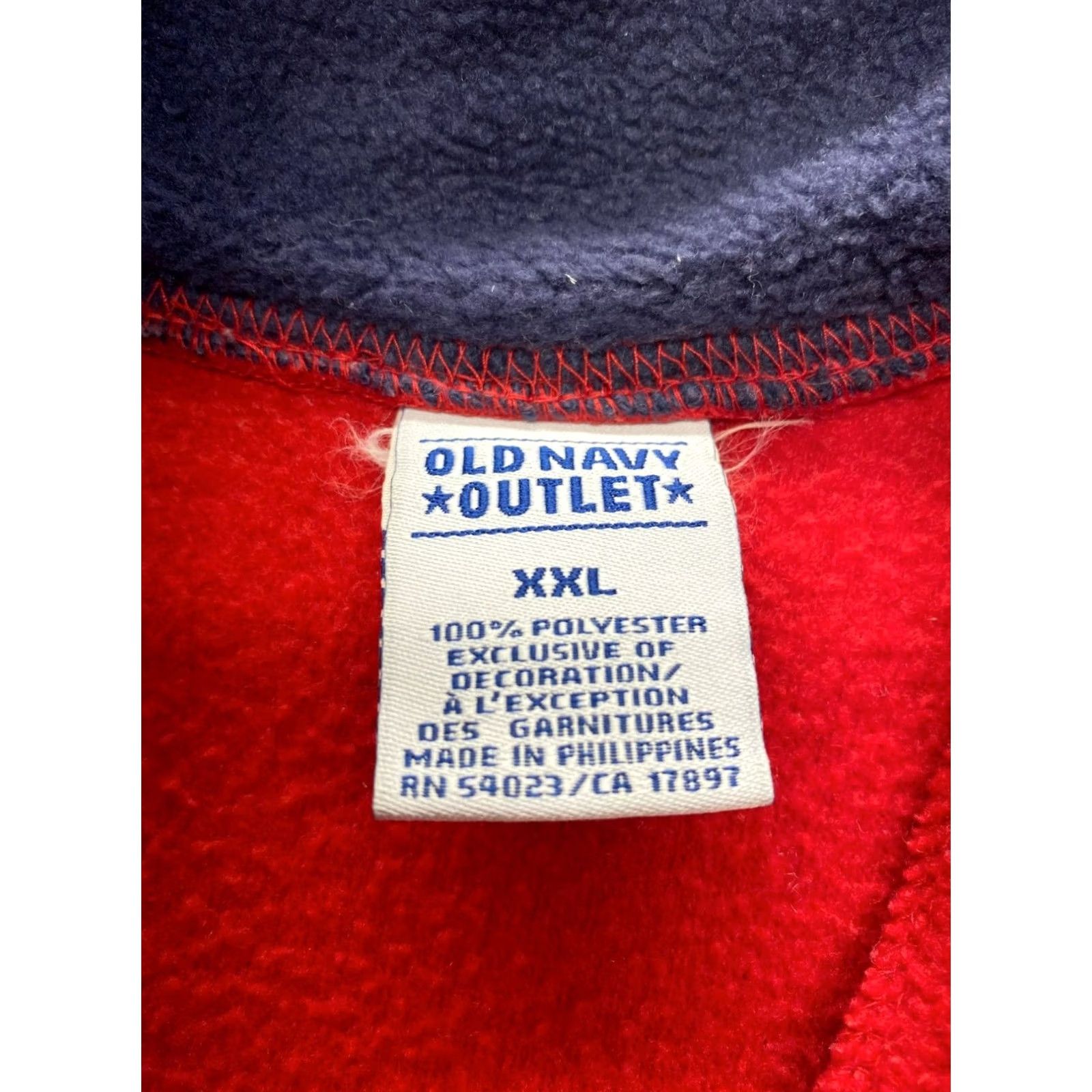 Old Navy Old Navy Outlet Red Fleece Pullover Quarter-Zip Jacket XXL #7102 Size US XXL / EU 58 / 5 - 6 Thumbnail