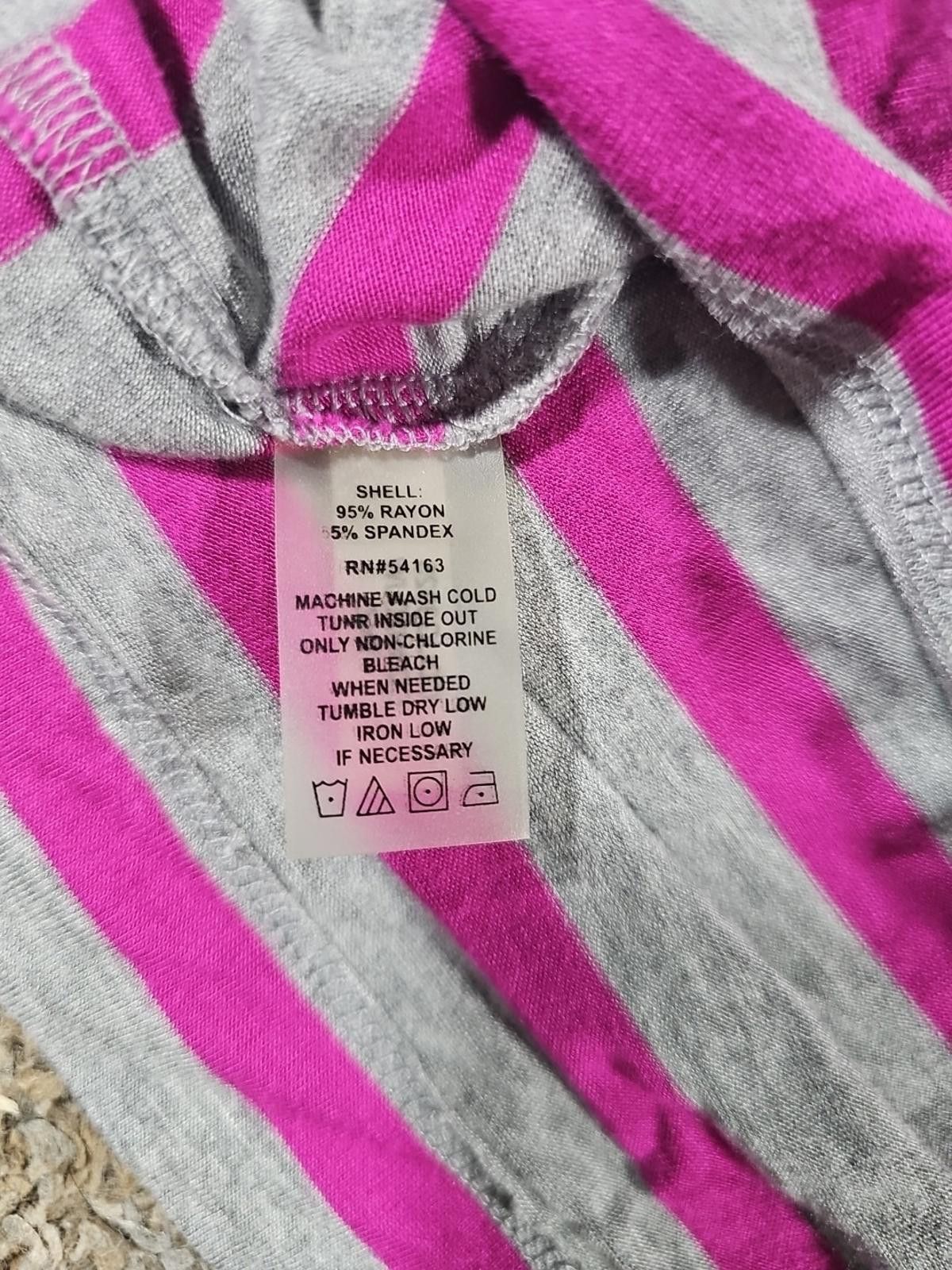 Calvin Klein Calvin Klein Sz 4 Pink/Gray Striped Dress Size S / US 4 / IT 40 - 4 Thumbnail