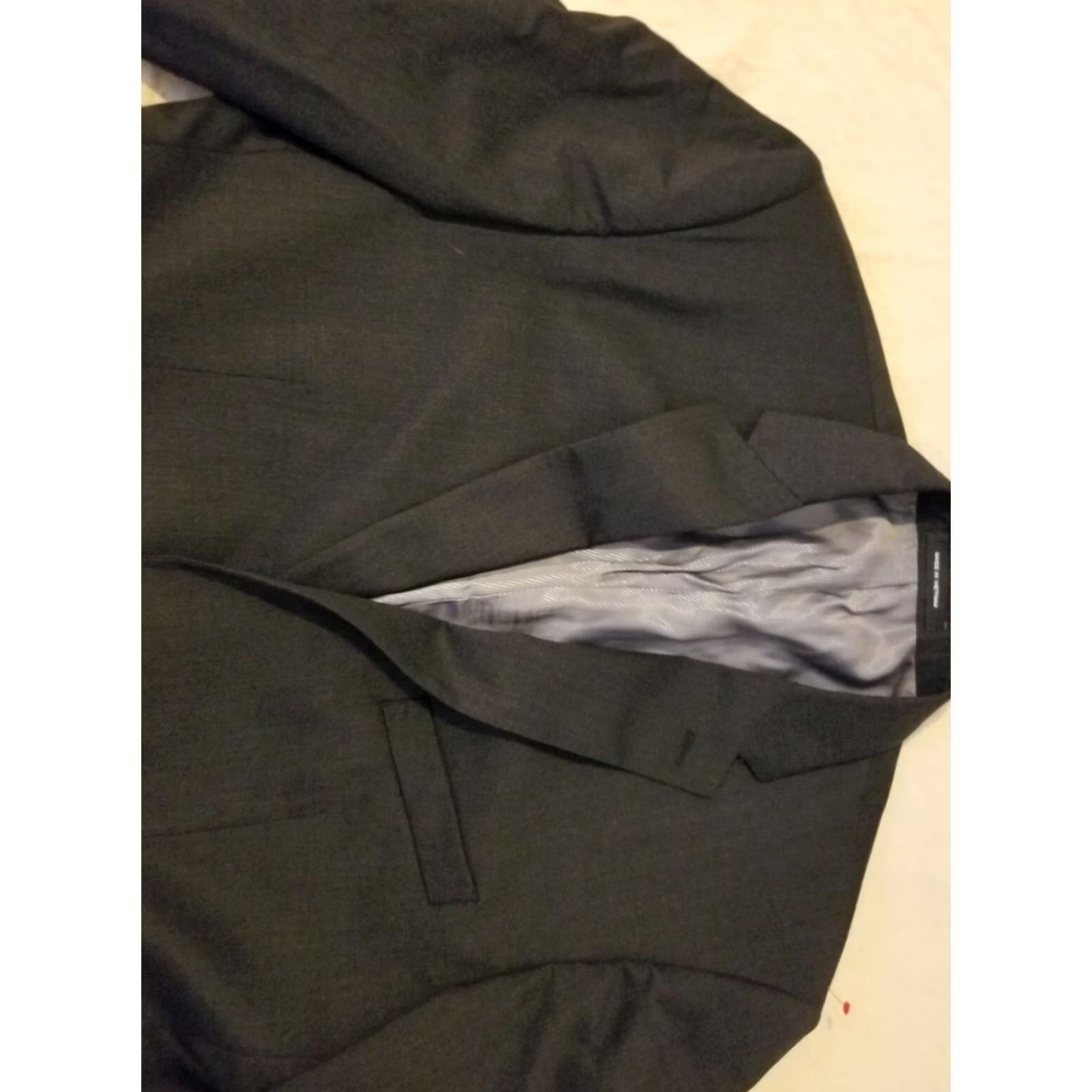 Kenneth Cole Kenneth Cole Suit Mens Wool 2 Piece Long Slim 46 Grey Color Gray 46L Regular Long Mens Size 46R - 3 Thumbnail