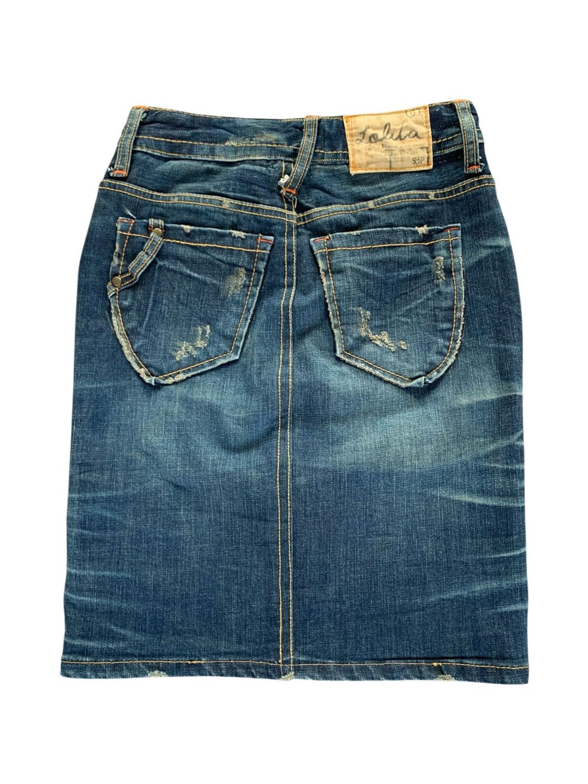 Japanese Brand Y2k Lolita denim faded skirt GOAstyle Size 30" / US 8 / IT 44 - 5 Thumbnail