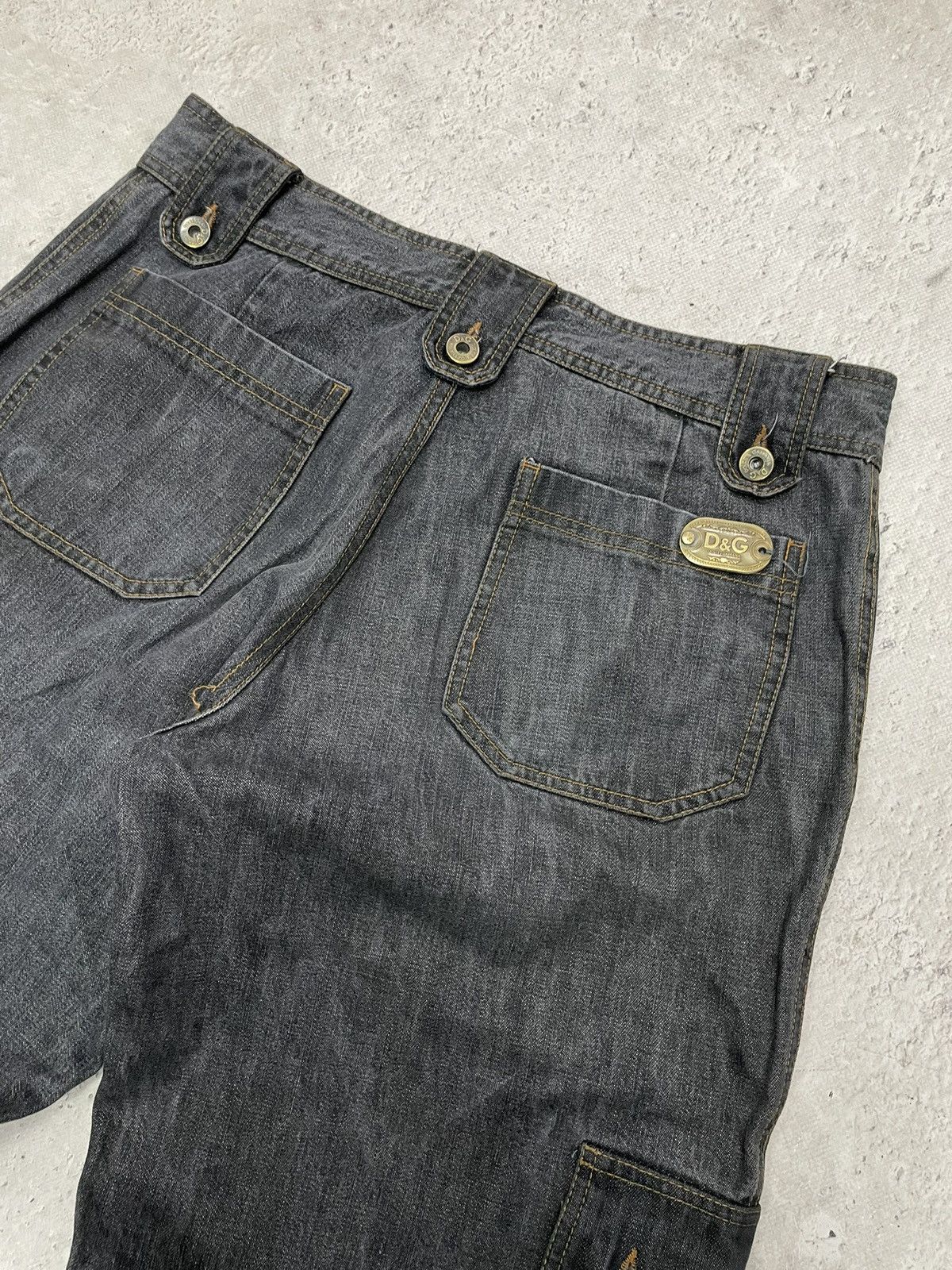 Dolce & Gabbana Dolce & Gabbana FW 2000s archive denim cargo jeans pants Size US 32 / EU 48 - 11 Thumbnail