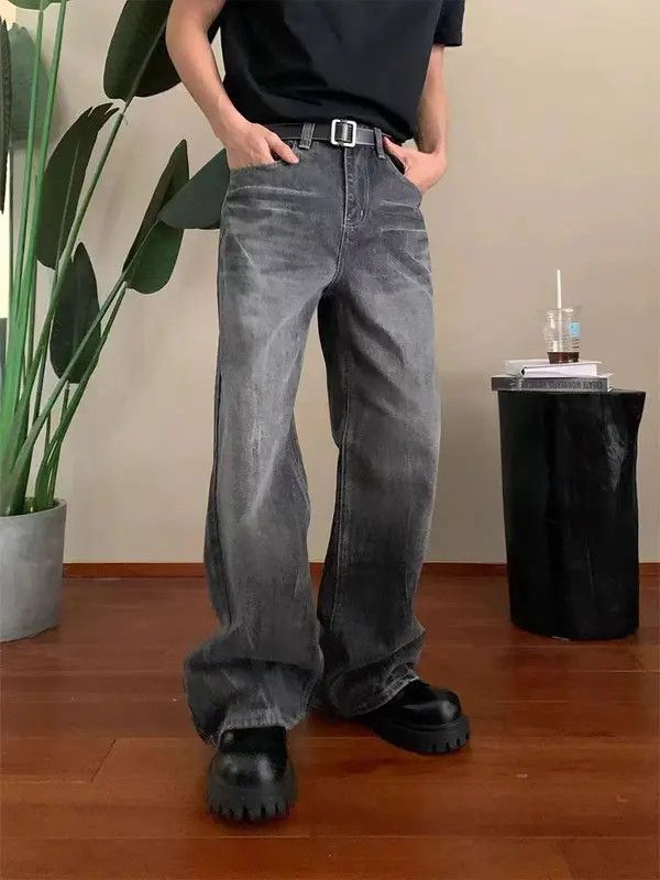Jean Kitazawa x Kai Vintage Washed Faded Casual Loose Grey Jeans Size US 34 / EU 50 - 6 Thumbnail
