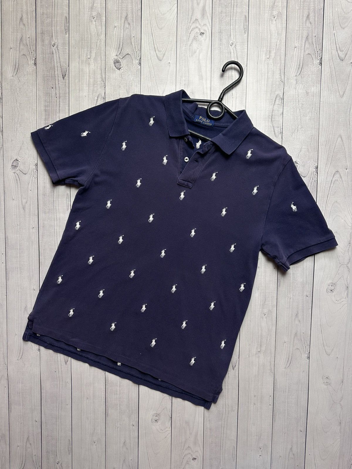 Vintage polo Ralph Lauren monogram size S distressed