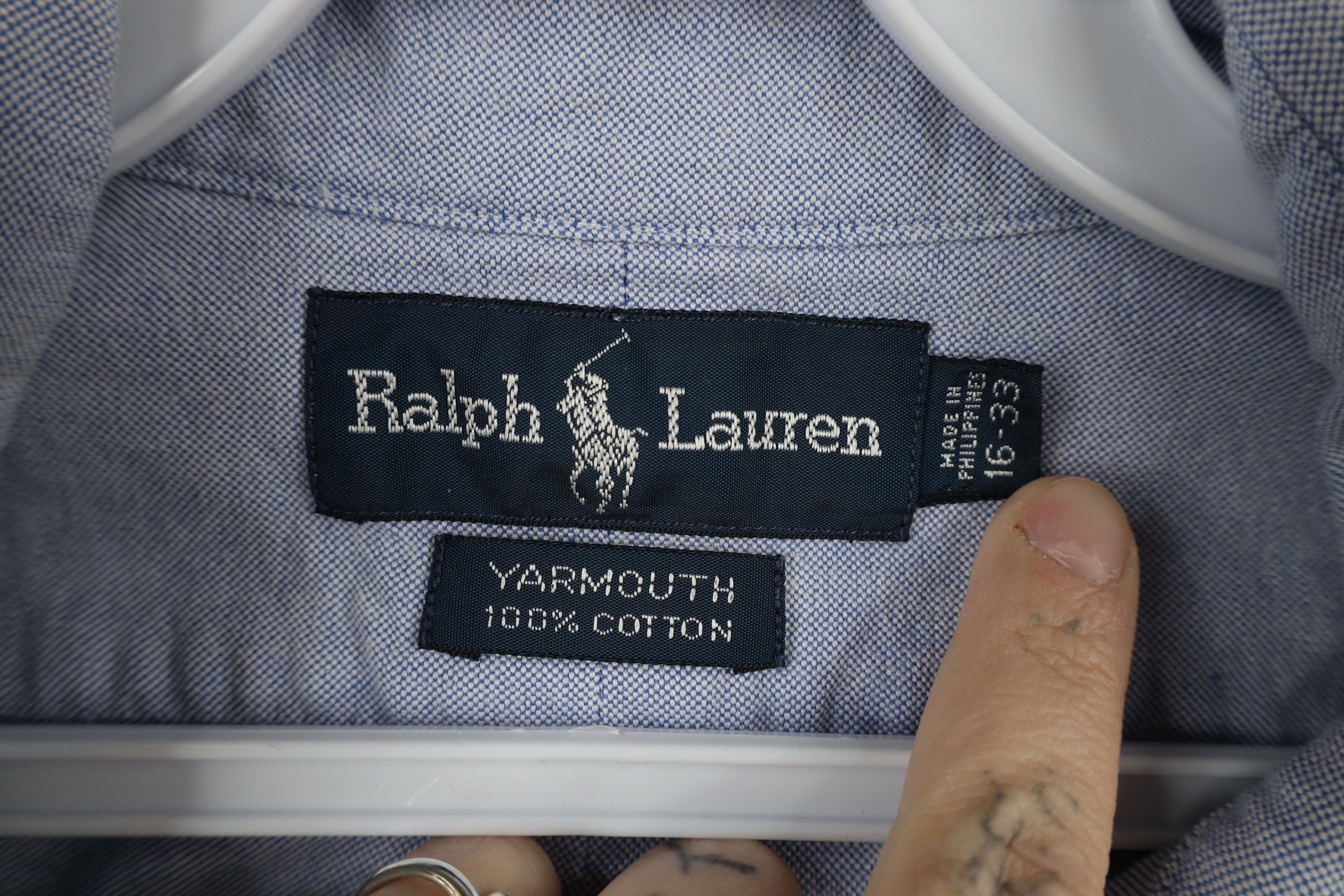 Ralph Lauren × Vintage Vintage 90s Ralph Lauren Cotton Oxford Button Down Shirt Size US M / EU 48-50 / 2 - 7 Thumbnail