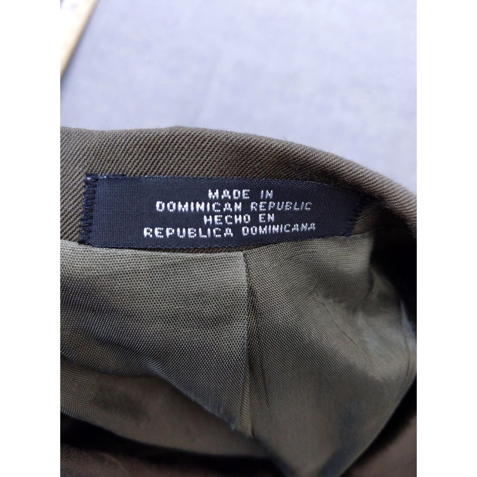 Olive VINTAGE? City Streets Blazer Mens 40 Long Dark Olive Wool Blend Double Breasted Jacket Size 40R - 4 Thumbnail