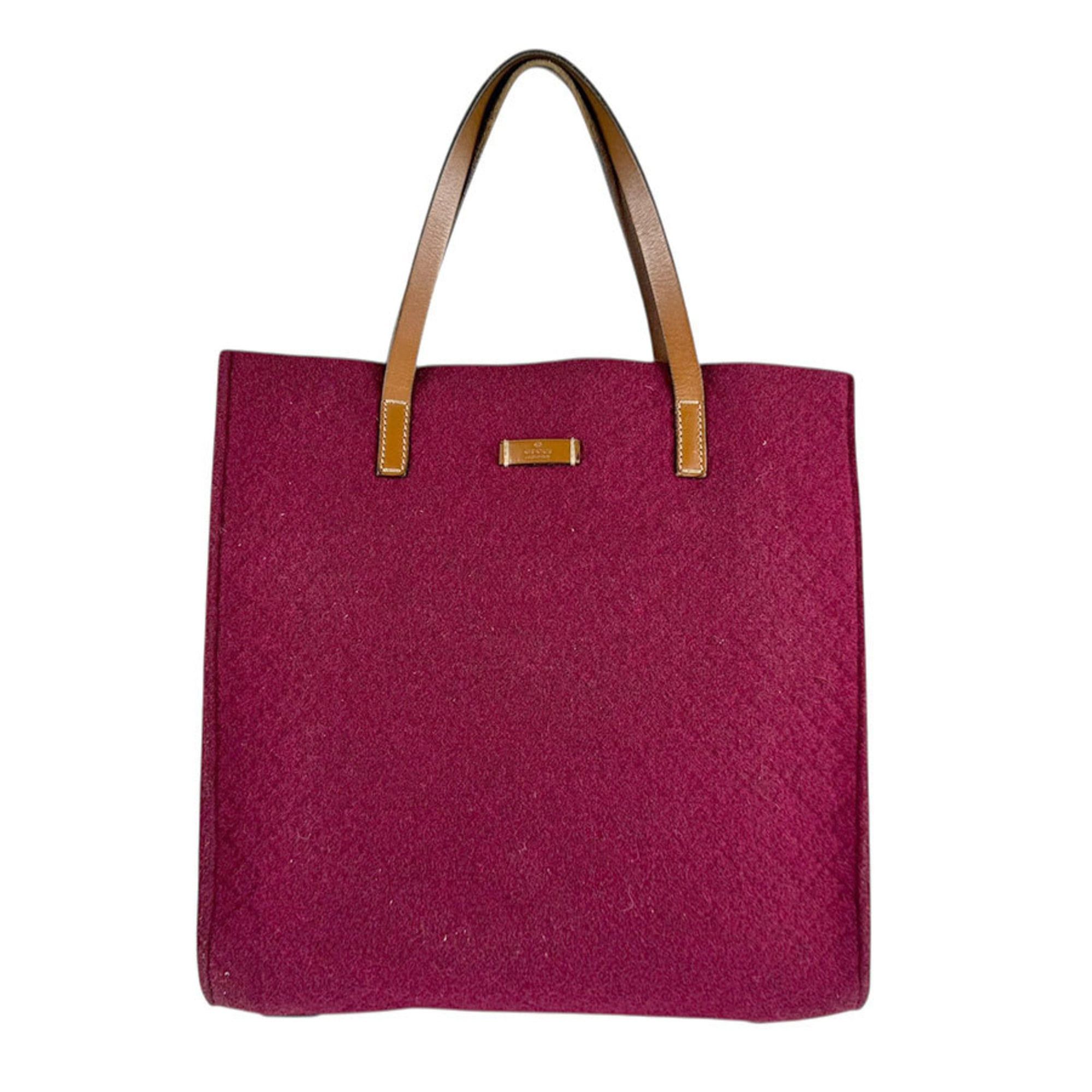 Gucci Gucci Handbag, Felt/Leather, Bordeaux/Brown, Unisex, 295267 z8072 Size ONE SIZE - 1 Thumbnail