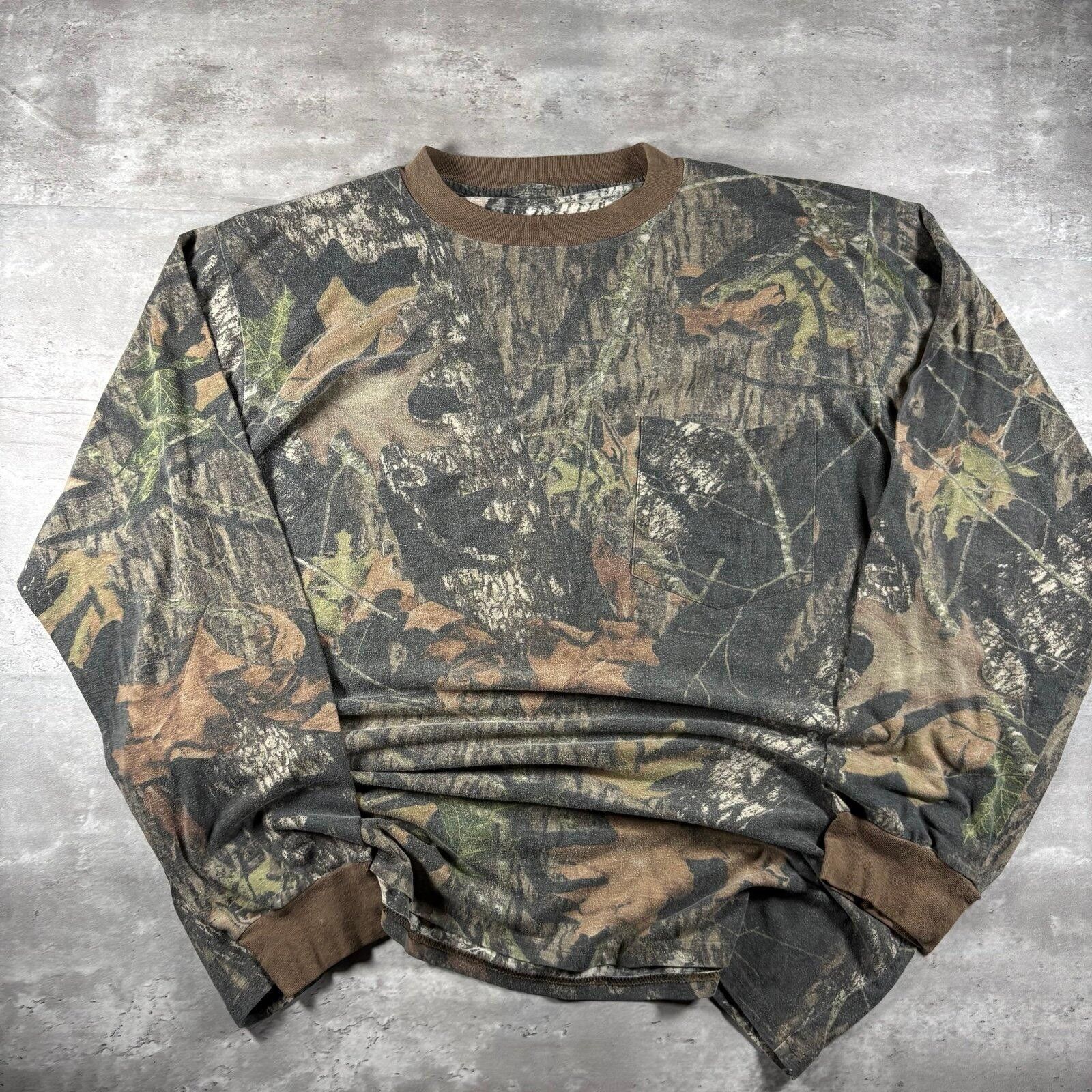 Jerzees Vintage 90s Realtree camo ringer longsleeve tee Size US XL / EU 56 / 4 - 1 Thumbnail