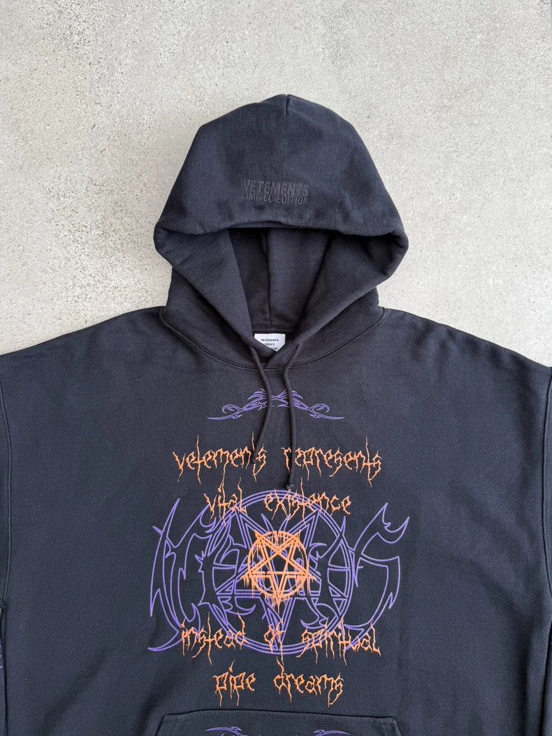 Vetements Vetements Vital Existence Pentagram Gothic Printed Hoodie Size US S / EU 44-46 / 1 - 2 Thumbnail