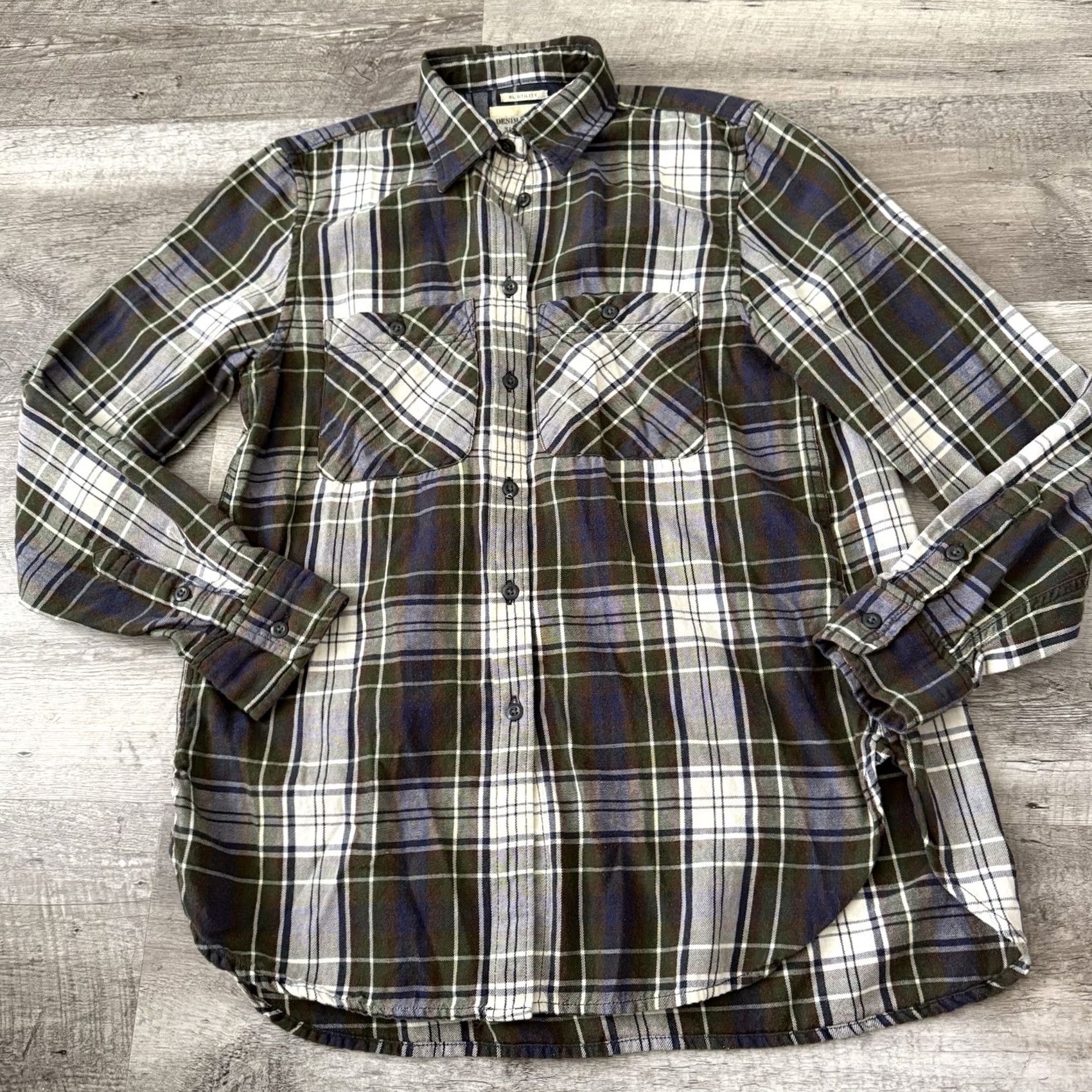 Vintage Denim & Supply Ralph Lauren RL Utility Shirt Small Plaid Button Up Womens Size S / US 4 / IT 40 - 3 Thumbnail