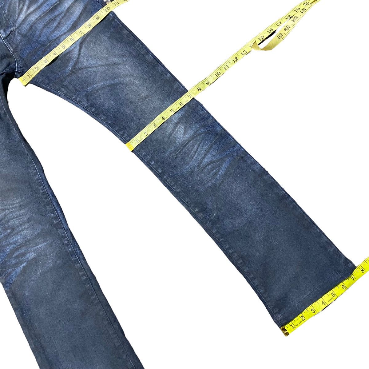 Tornado Mart Tornado Mart Coated Denim Flare Pants Size US 30 / EU 46 - 17 Thumbnail