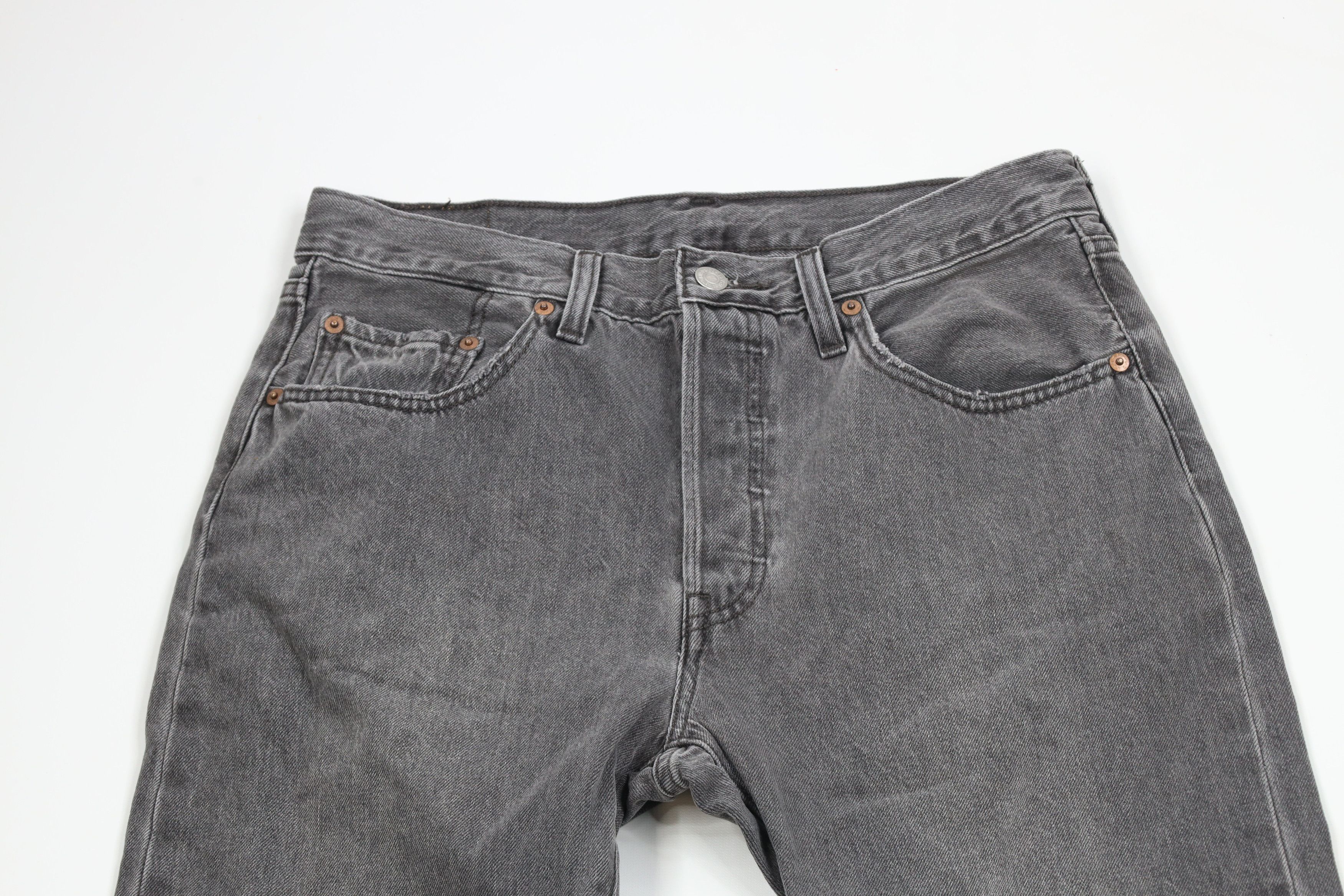 Levi's × Vintage Vintage Y2K Levis 501 Raw Hem Button Fly Original Fit Jeans Size 30" / US 8 / IT 44 - 2 Thumbnail