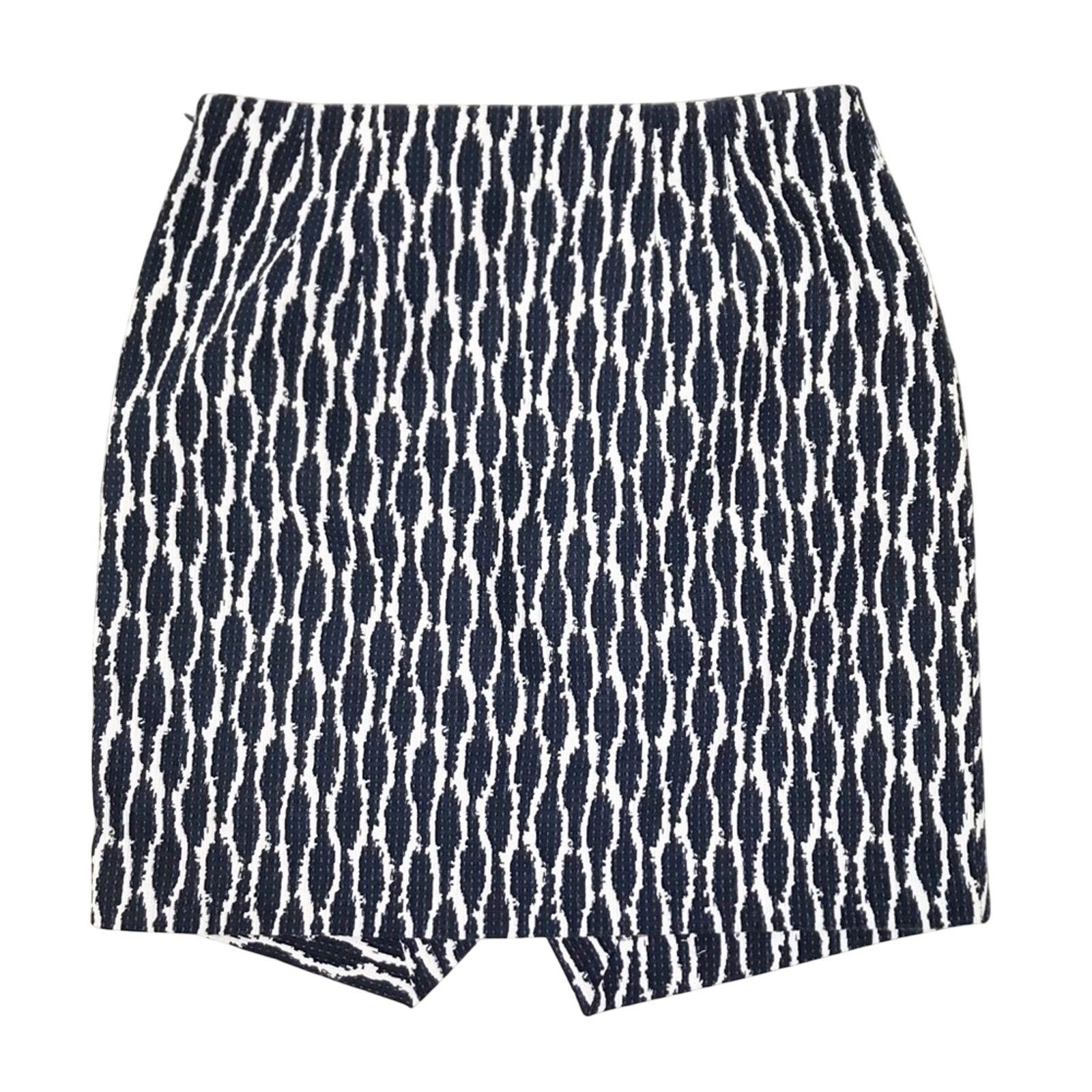 Loft Ann Taylor Loft Patterned Asymmetrical Mini skirt Size 27" / US 4 / IT 40 - 3 Thumbnail