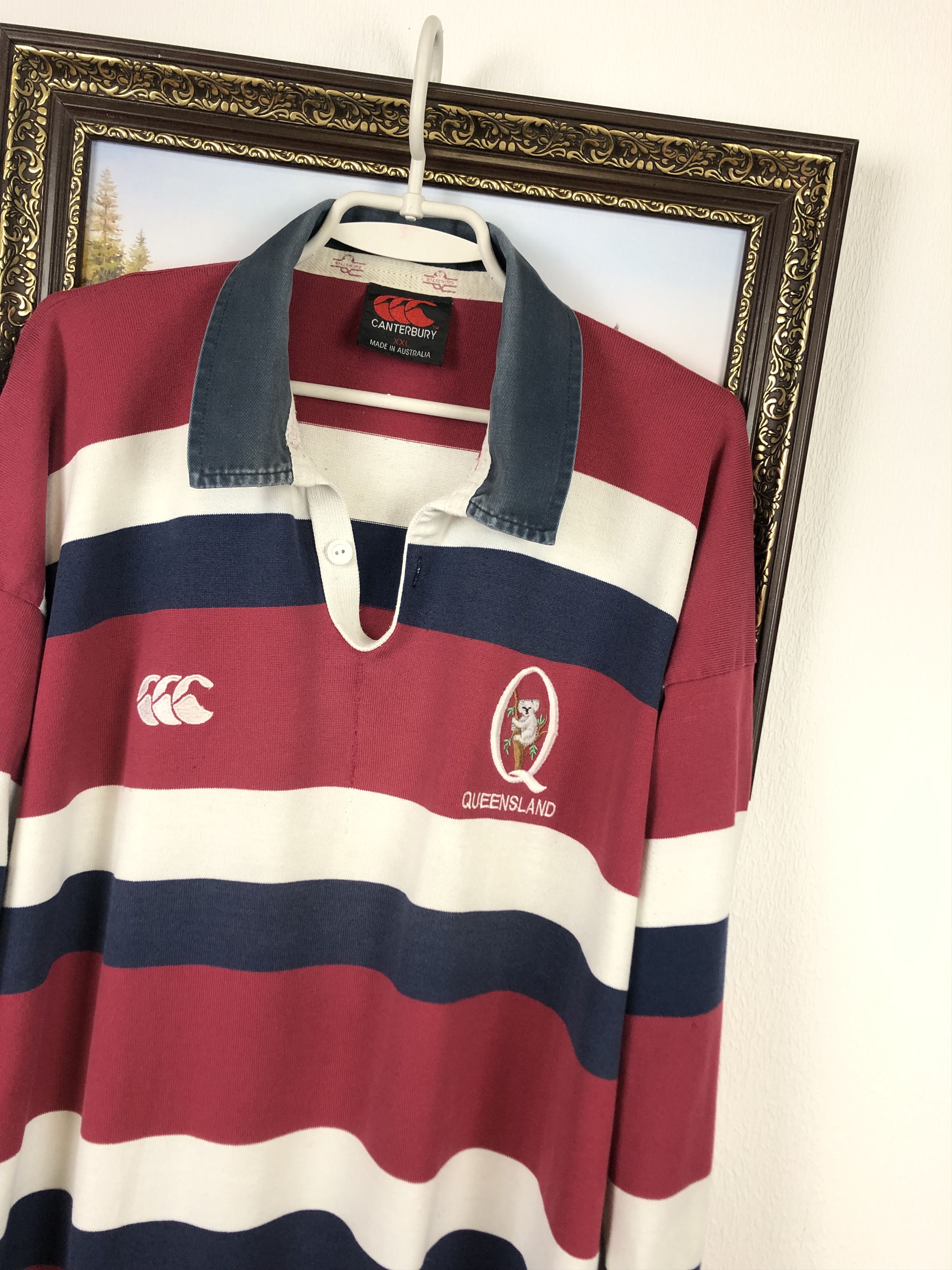 Canterbury of New Zealand Vintage Queensland Jersey Canterbury Shirt Long Sleeve Hype Size US XXL / EU 58 / 5 - 4 Thumbnail