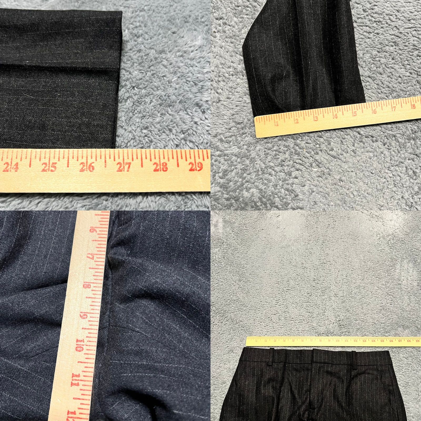 J.Crew J.Crew Pants Womens 2 Tollegno 1900 Wool Gray Stripe Straight Leg 31x27 Dress Pants Womens Gray 2 Regular Boys? Size 26" / US 2 / IT 38 - 8 Thumbnail