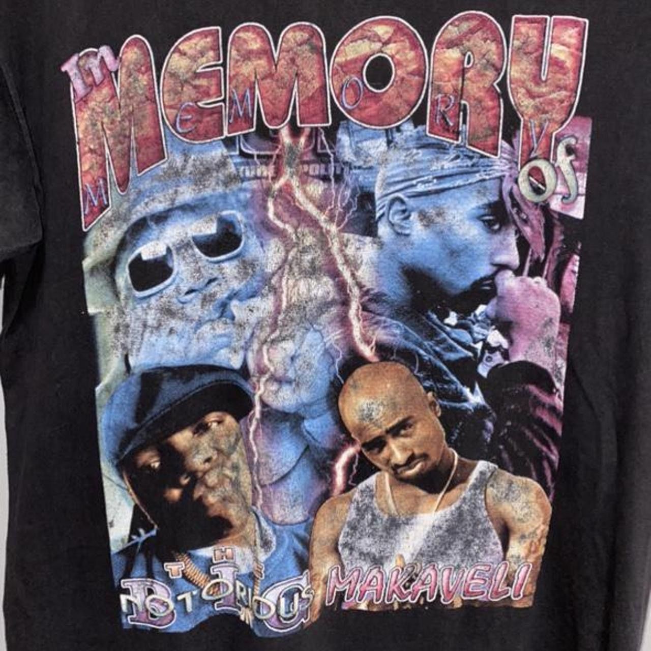Vintage Vintage 90s In Memory Of Biggie Smalls Tupac Shakur 2pac rap Size US XL / EU 56 / 4 - 1 Thumbnail
