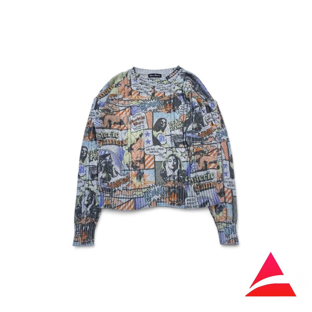 Hysteric Glamour Hysteric Glamour - Cable Knit Sweater Graphic Print Playboy Size US M / EU 48-50 / 2 - 1 Thumbnail