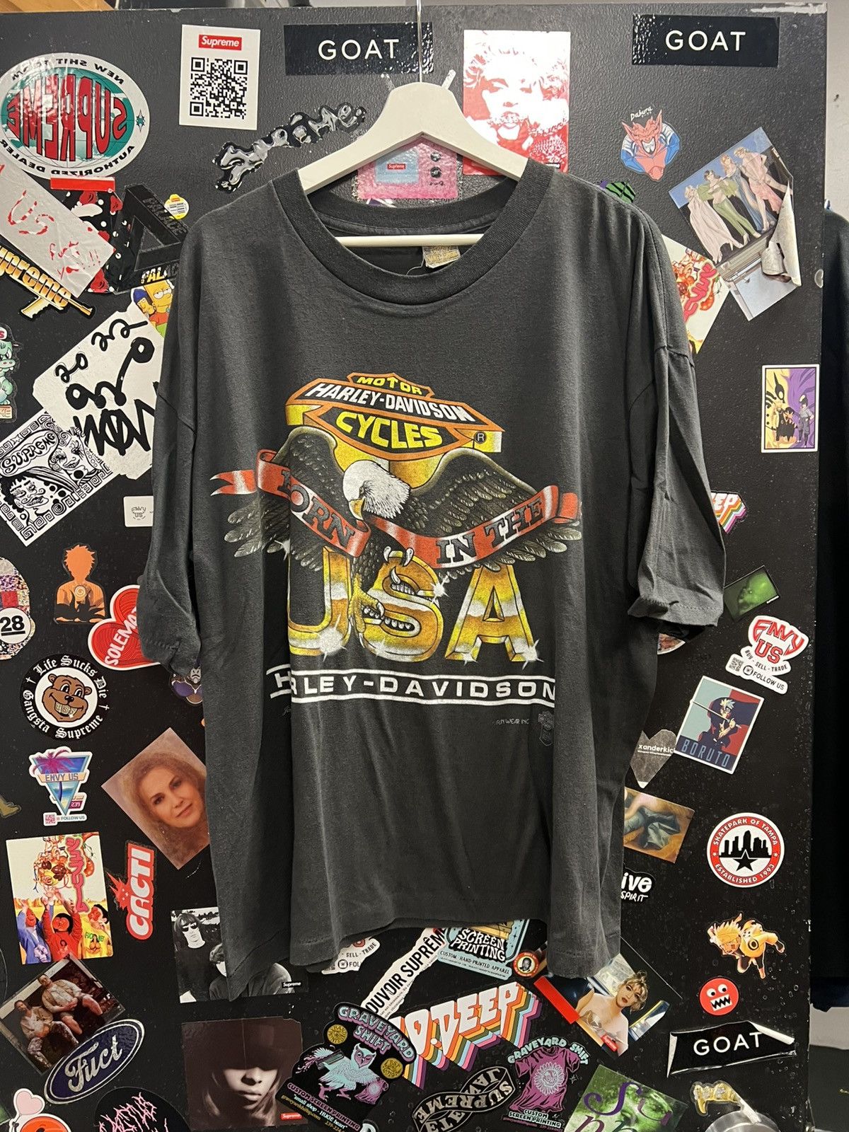 Harley Davidson × Vintage Vintage Funwear Harley Davidson Eagle Shirt Size US XXL / EU 58 / 5 - 1 Thumbnail