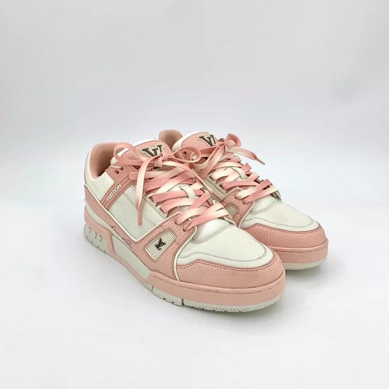 Louis Vuitton Louis Vuitton Pink Round Toe Strappy Board Sneaker Size US 8 / EU 41 - 2 Thumbnail