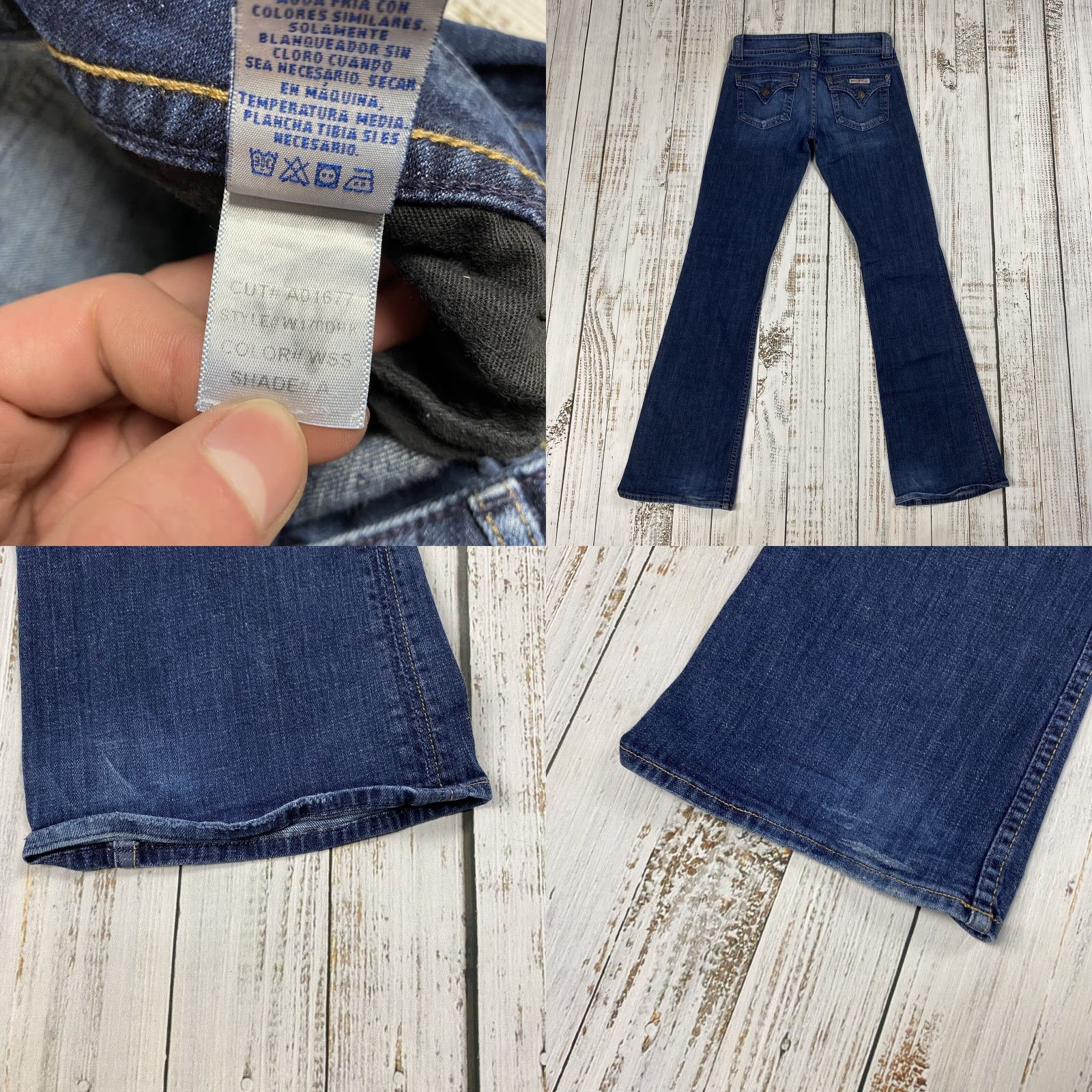 Hudson HUDSON SIGNATURE BOOT CUT JEANS Women Size 28 Blue Distressed Mid-Rise Classic American Denim Size 28" / US 6 / IT 42 - 8 Thumbnail