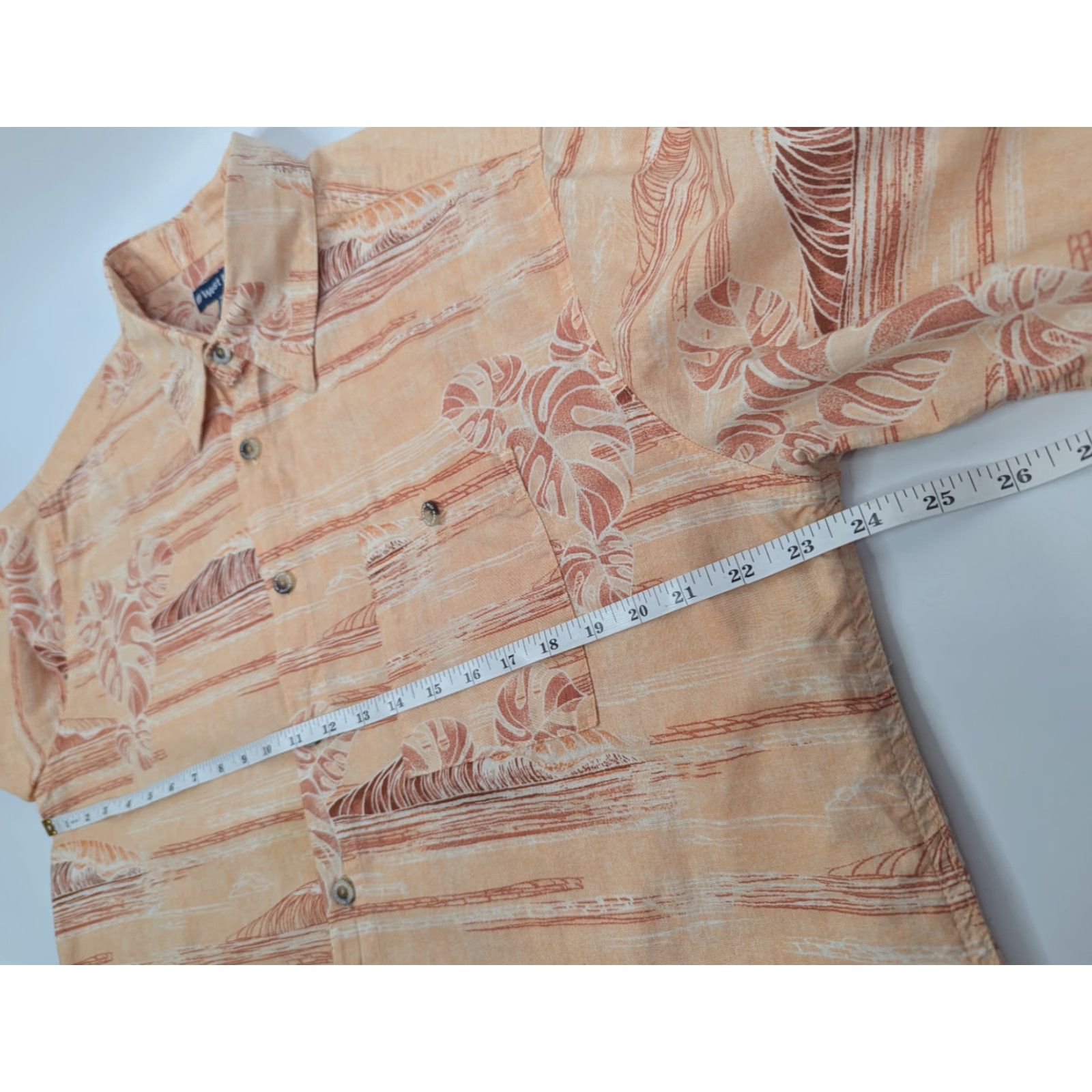 Vintage West Marine Shirt L Mens Orange Palm Cotton Button-Up Short Sleeve Outdoor Beach Tropical Size US L / EU 52-54 / 3 - 5 Thumbnail