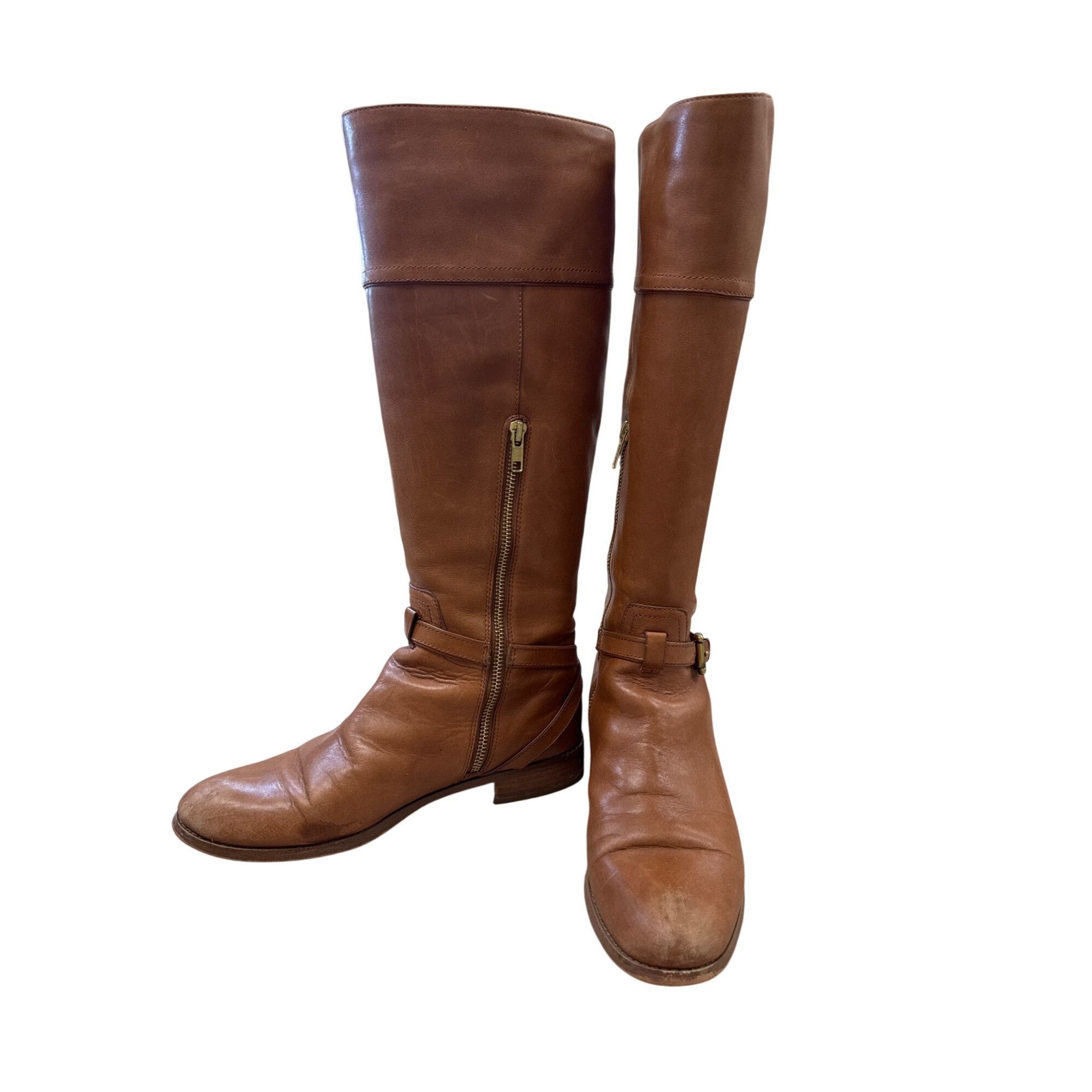 Coach Coach Womens Brown Leather Riding Boots Size 8B SKU 7412 Size US 8 / IT 38 - 2 Thumbnail