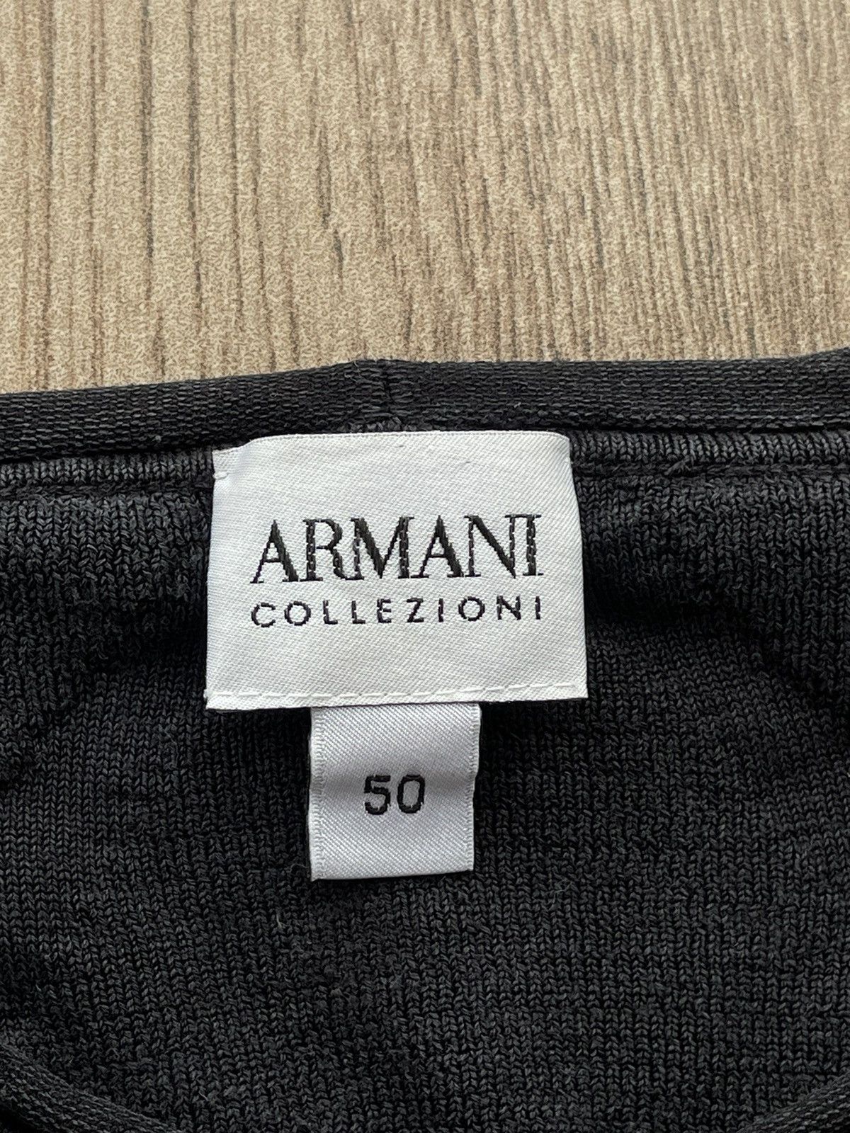 Armani Collezioni × Japanese Brand Luxury Mans Armani Collezioni Coogi Style Black Sweatshirt Size US M / EU 48-50 / 2 - 6 Thumbnail