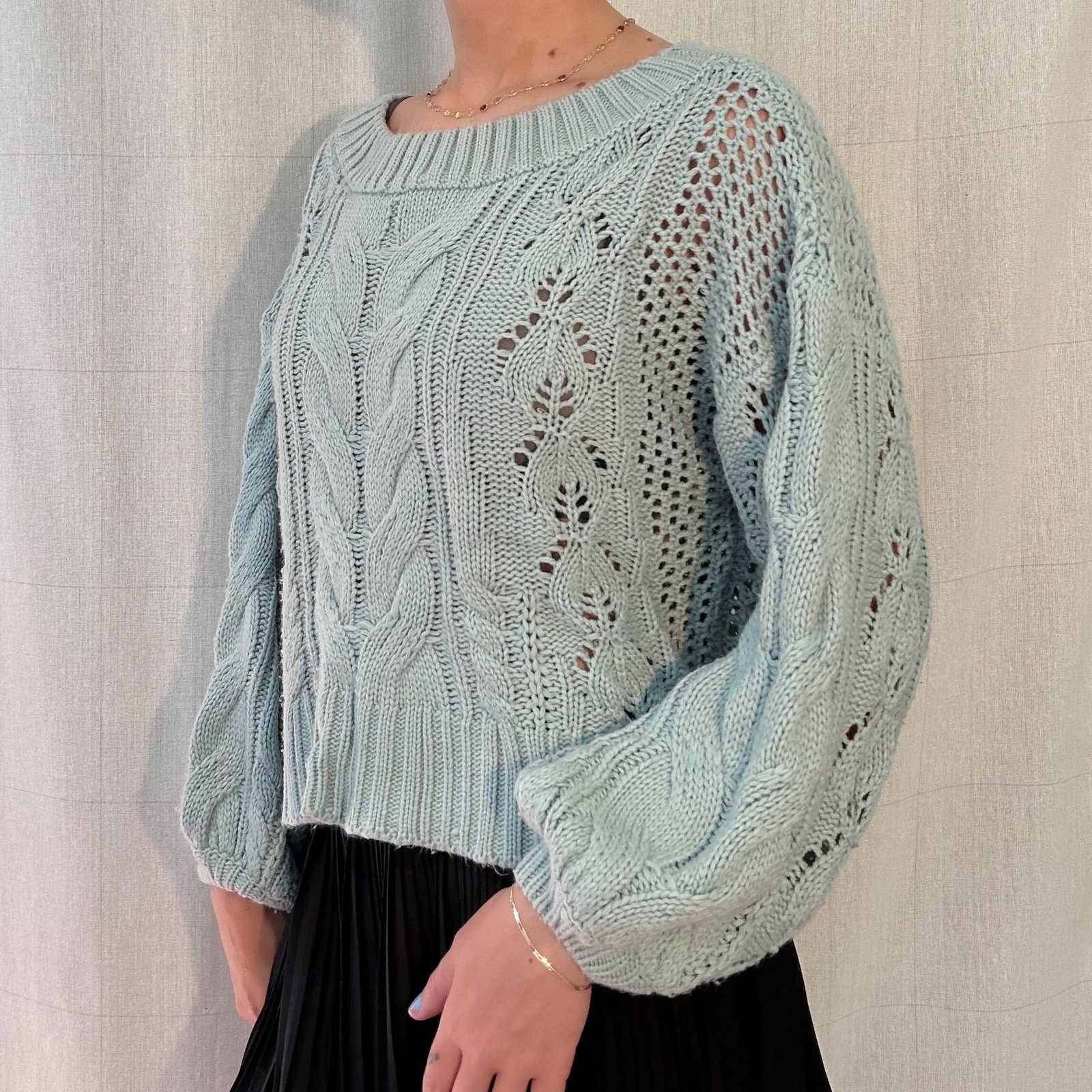 Urban Outfitters Powder Blue Knit Sweater Size Large Size L / US 10 / IT 46 - 2 Thumbnail