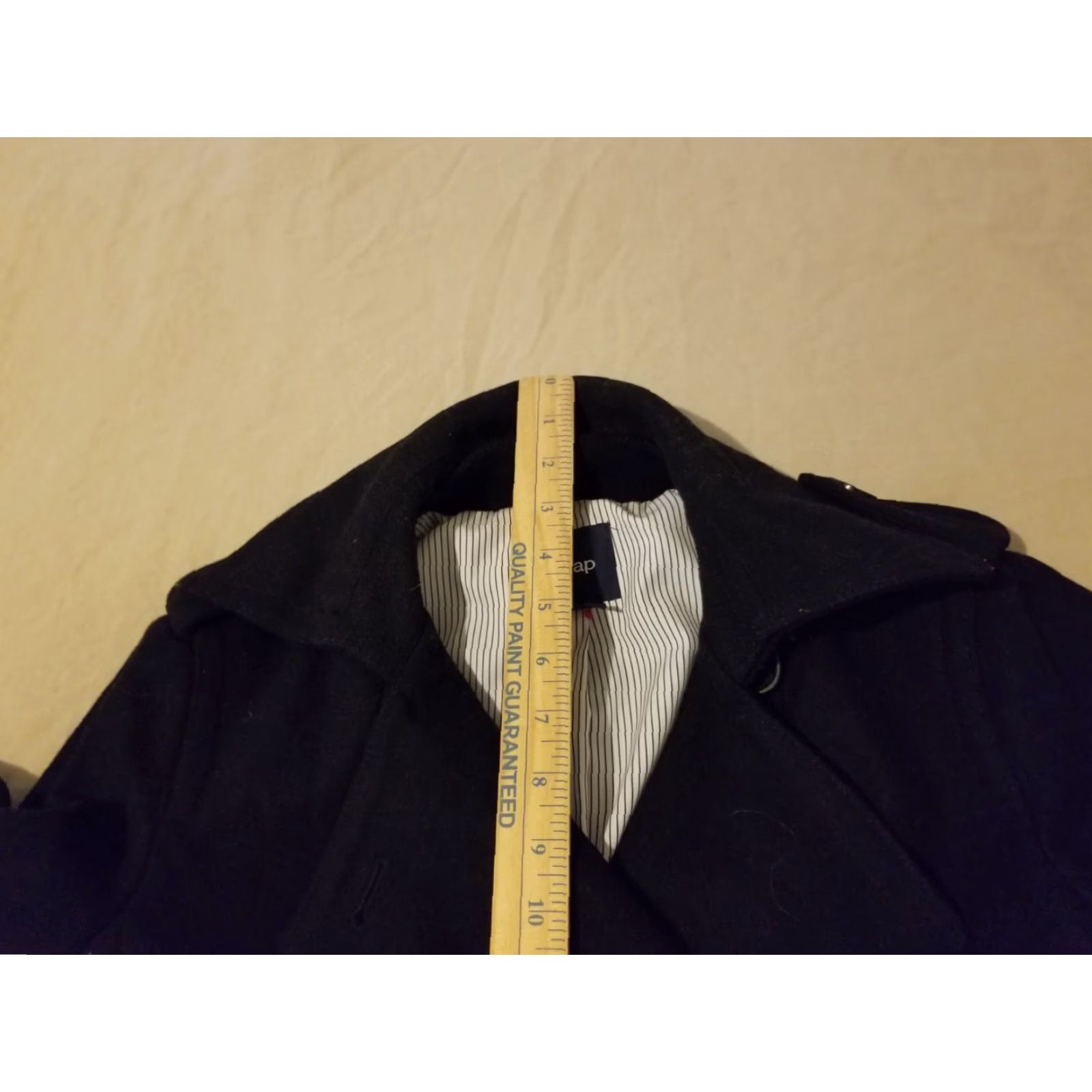 Gap Womens Gap Peacoat Wool Black Coat M Size Gap Wool Peacoat Black Womens M Coat Size M / US 6-8 / IT 42-44 - 6 Thumbnail