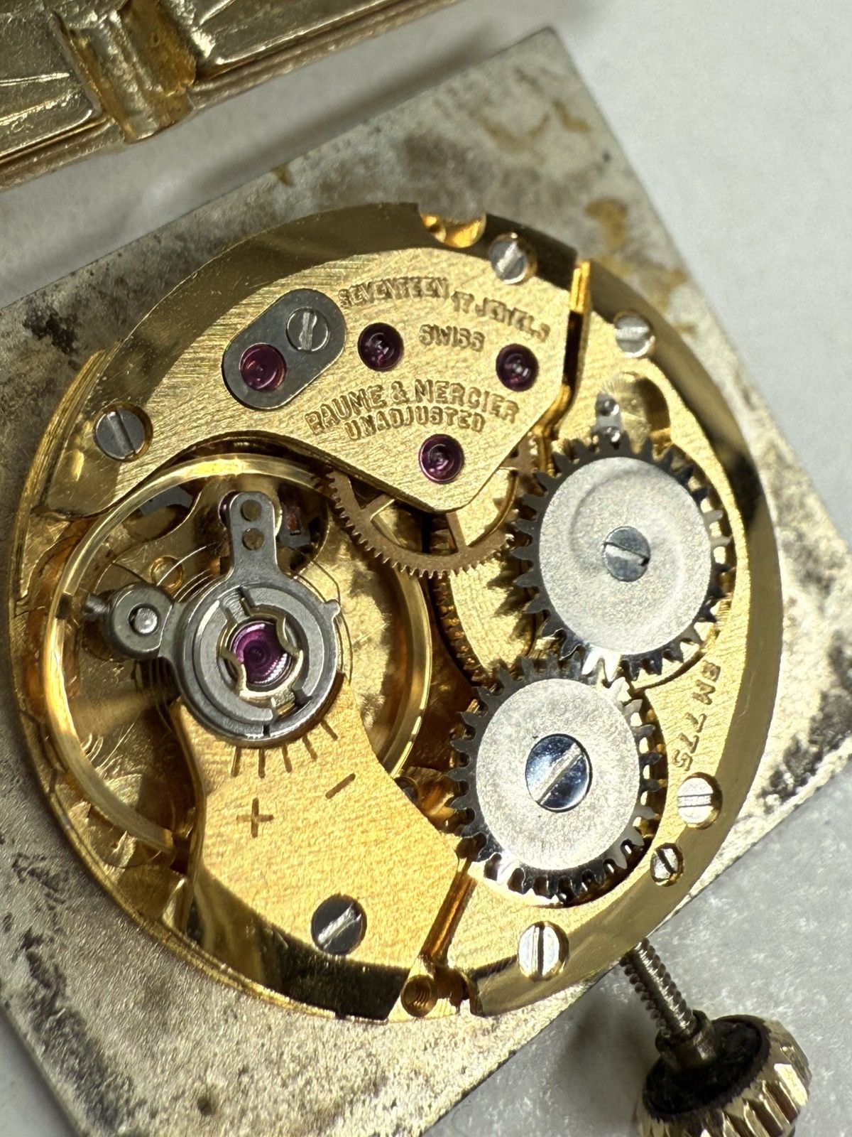 Vintage Vintage Baume & Mercier Tank Swiss Made 14K GOLD Watch Size ONE SIZE - 16 Thumbnail