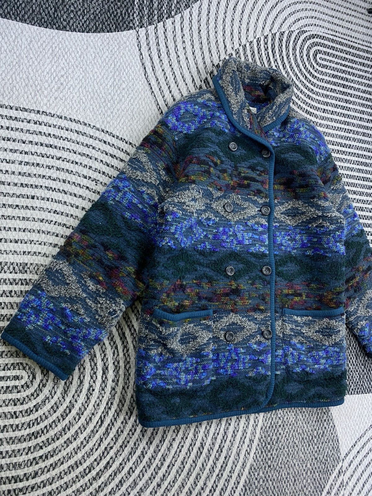 Japanese Brand Vintage Milano Sport Wool Blend Knit Jacket Size US M / EU 48-50 / 2 - 3 Thumbnail
