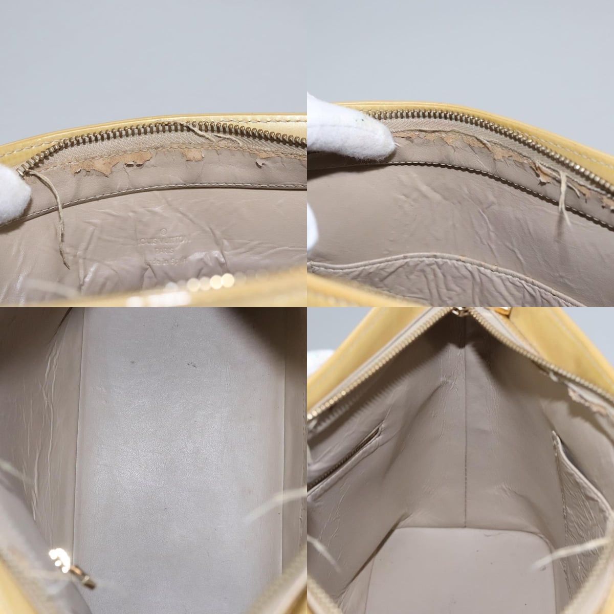 Louis Vuitton LOUIS VUITTON Monogram Vernis Houston Hand Bag Beige M91004 Size ONE SIZE - 12 Thumbnail