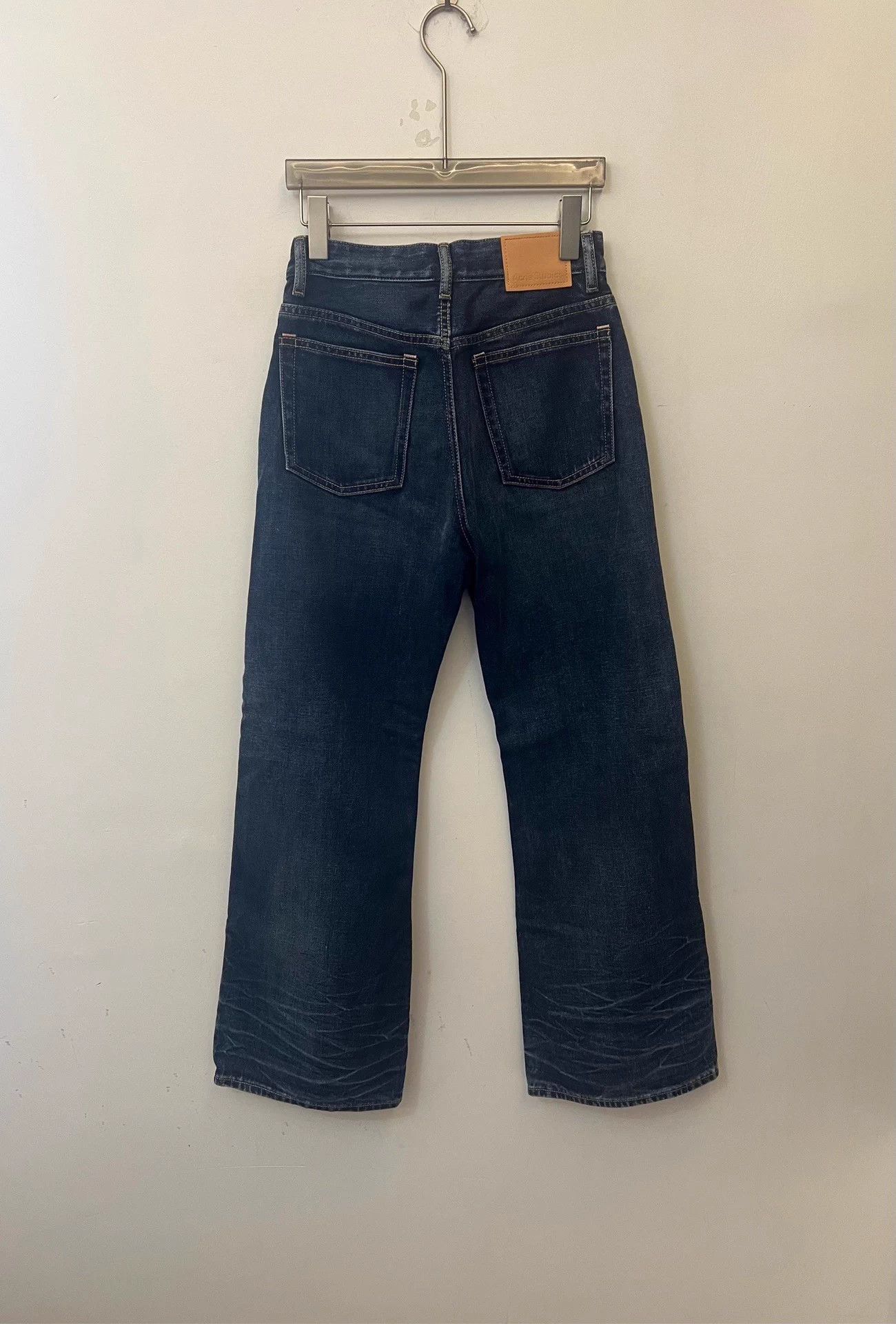 Acne Studios Acne Leather Patch MR Loose Straight Jean W 24/30 Size 24" / US 00 / IT 34 - 2 Thumbnail