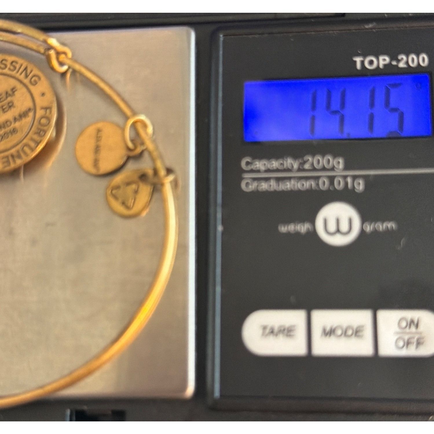 Other Four Leaf Clover Charm Bracelet Alex And Ani Gold Tone Slide Size ONE SIZE - 6 Thumbnail