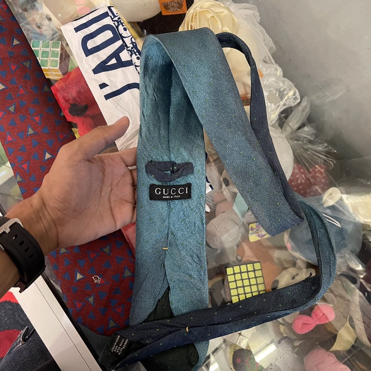 Christian Dior Monsieur Christian Dior Combo Tie Cristian Dior Twilly Free Gucci Size ONE SIZE - 17 Thumbnail