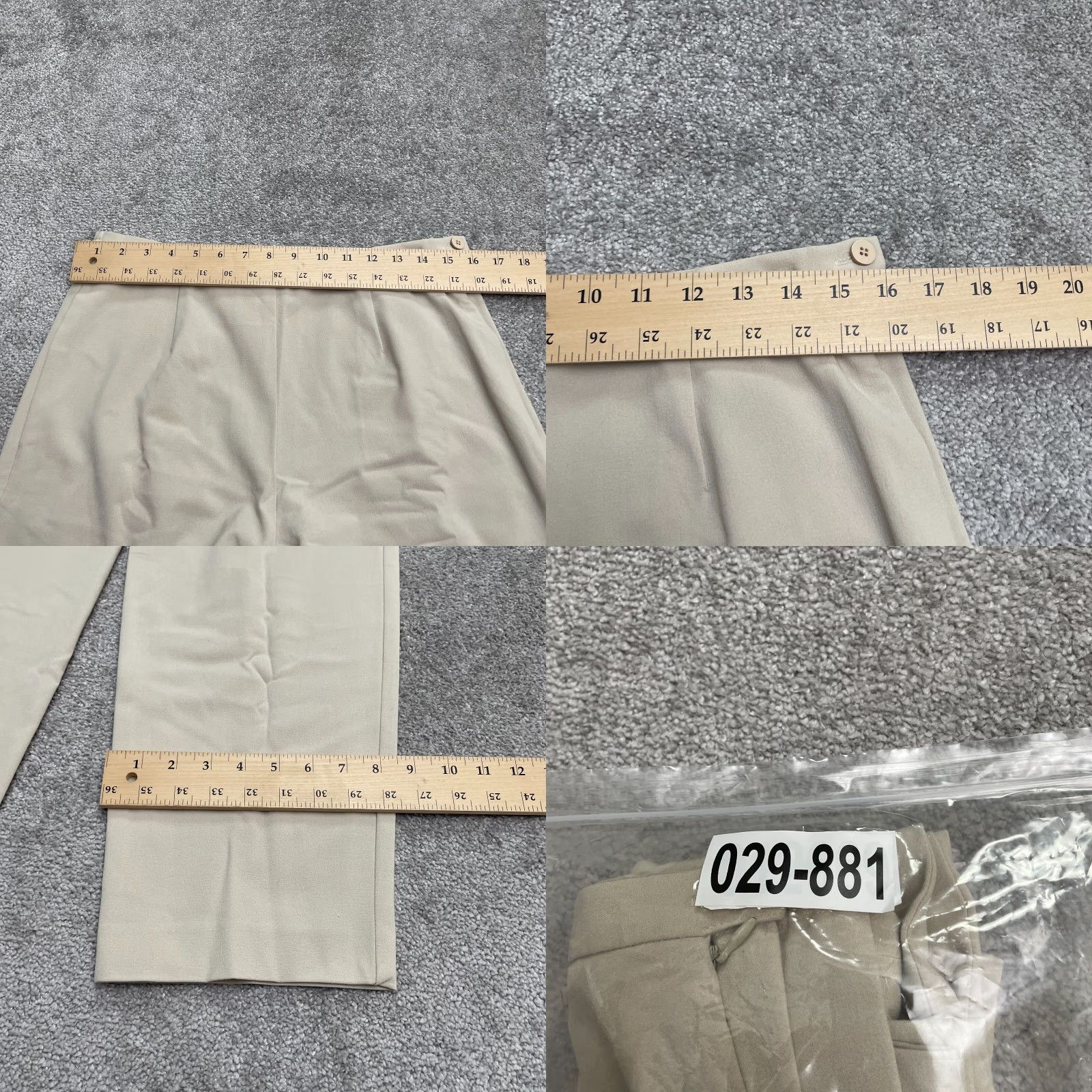 Coldwater Creek Coldwater Creek Dress Pants Womens 10 Beige 32x30 Straight Leg High Rise Trouser Size 32" / US 10 / IT 46 - 8 Thumbnail