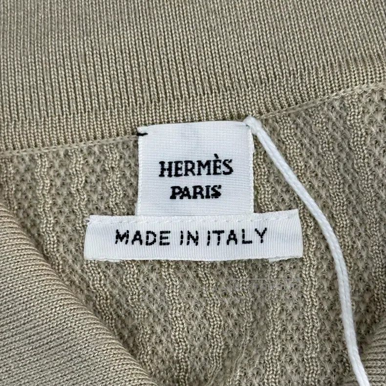Hermes Hermes Khaki Chain Pattern Semi-Wool Sweater Size S / US 4 / IT 40 - 5 Thumbnail